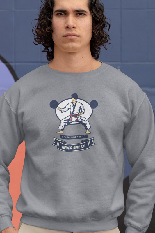 Bilkool Never Give Up Cotton Sweatshirt