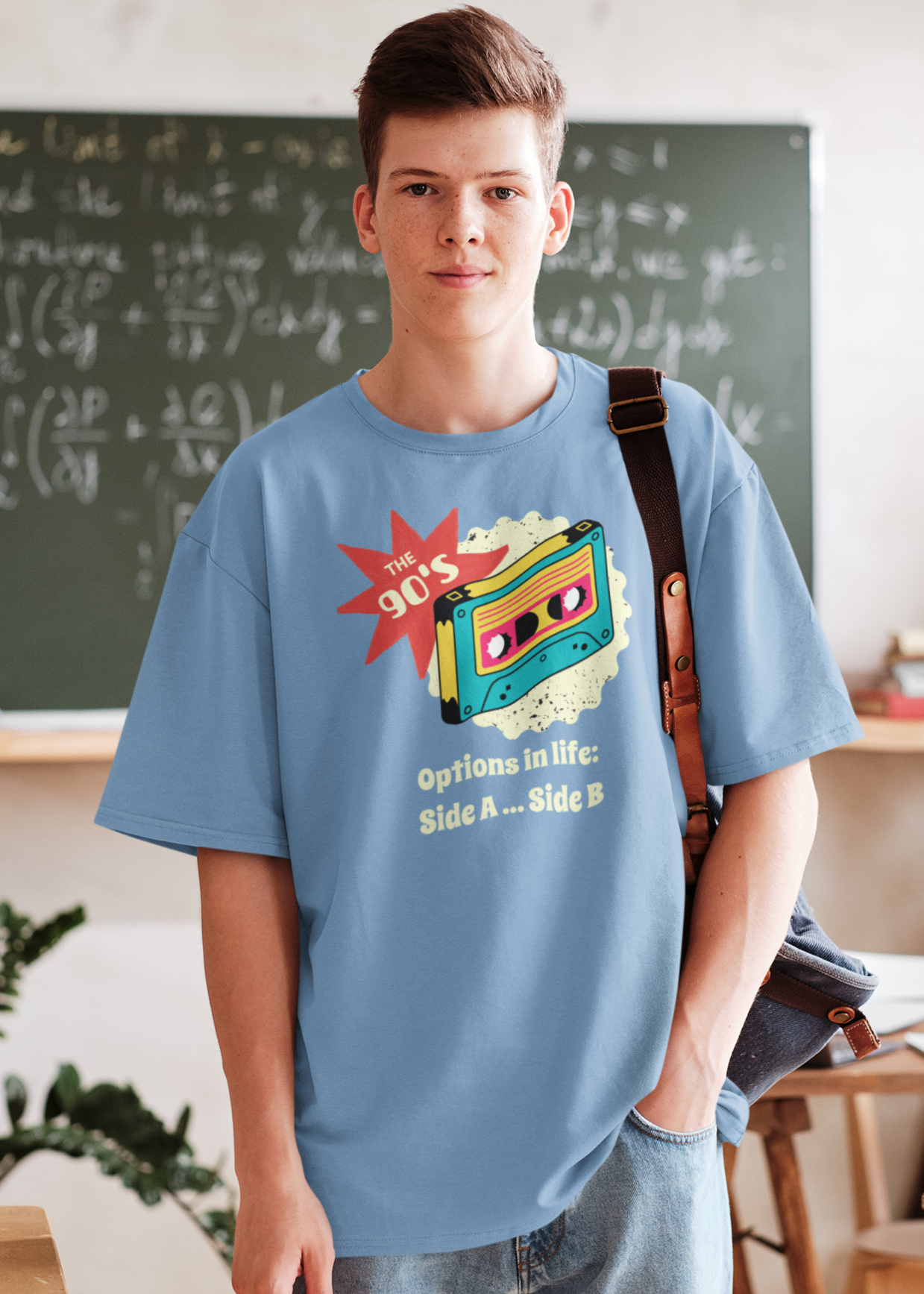 Bilkool 90s Options In Life Oversized T-Shirts