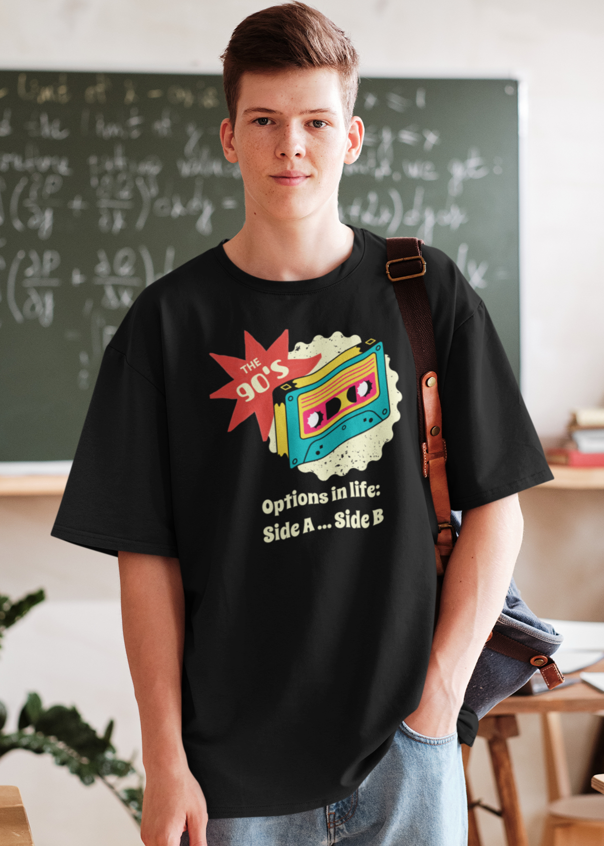 Bilkool 90s Options In Life Oversized T-Shirts