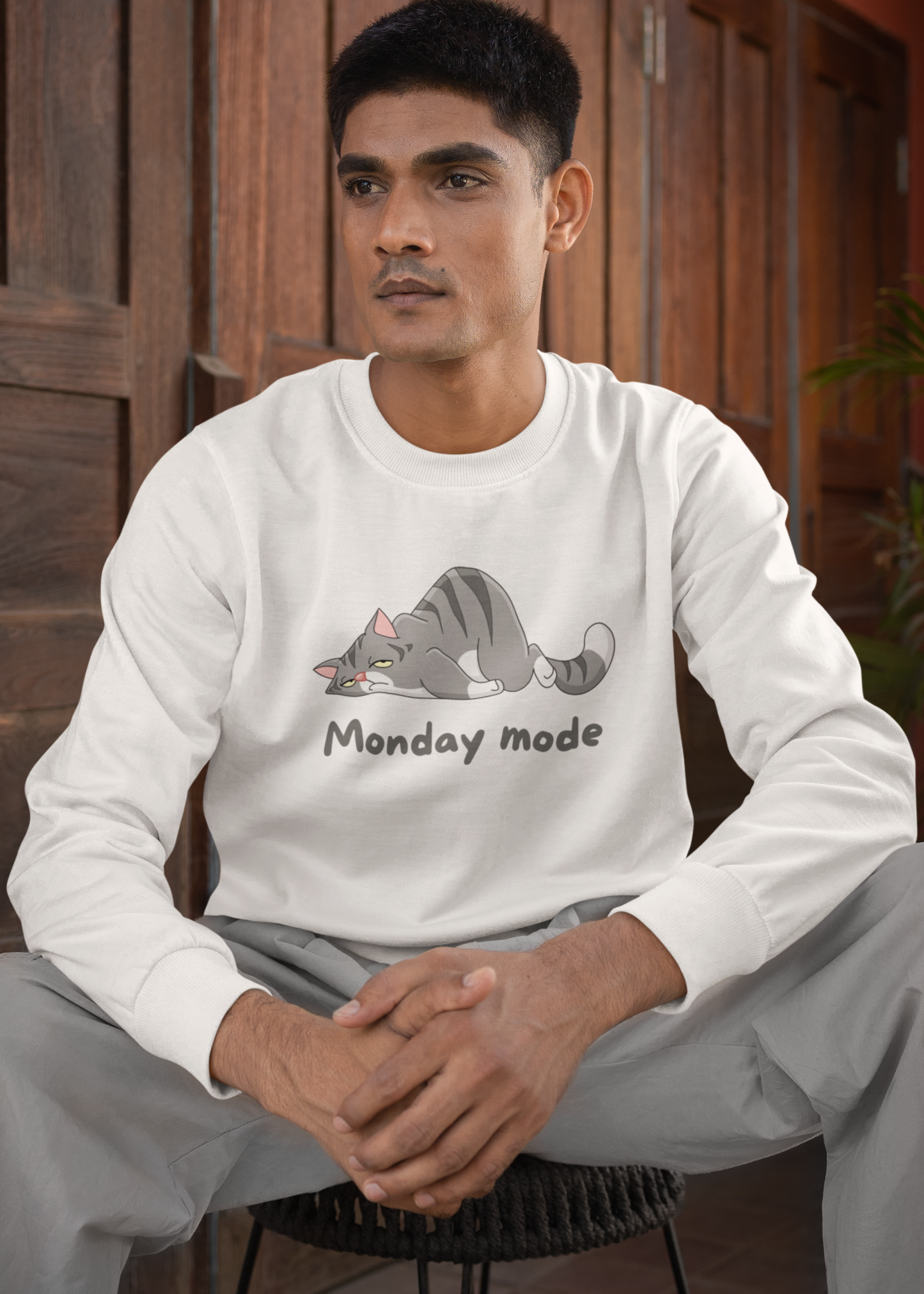 Bilkool Monday Mode Cotton Sweatshirt