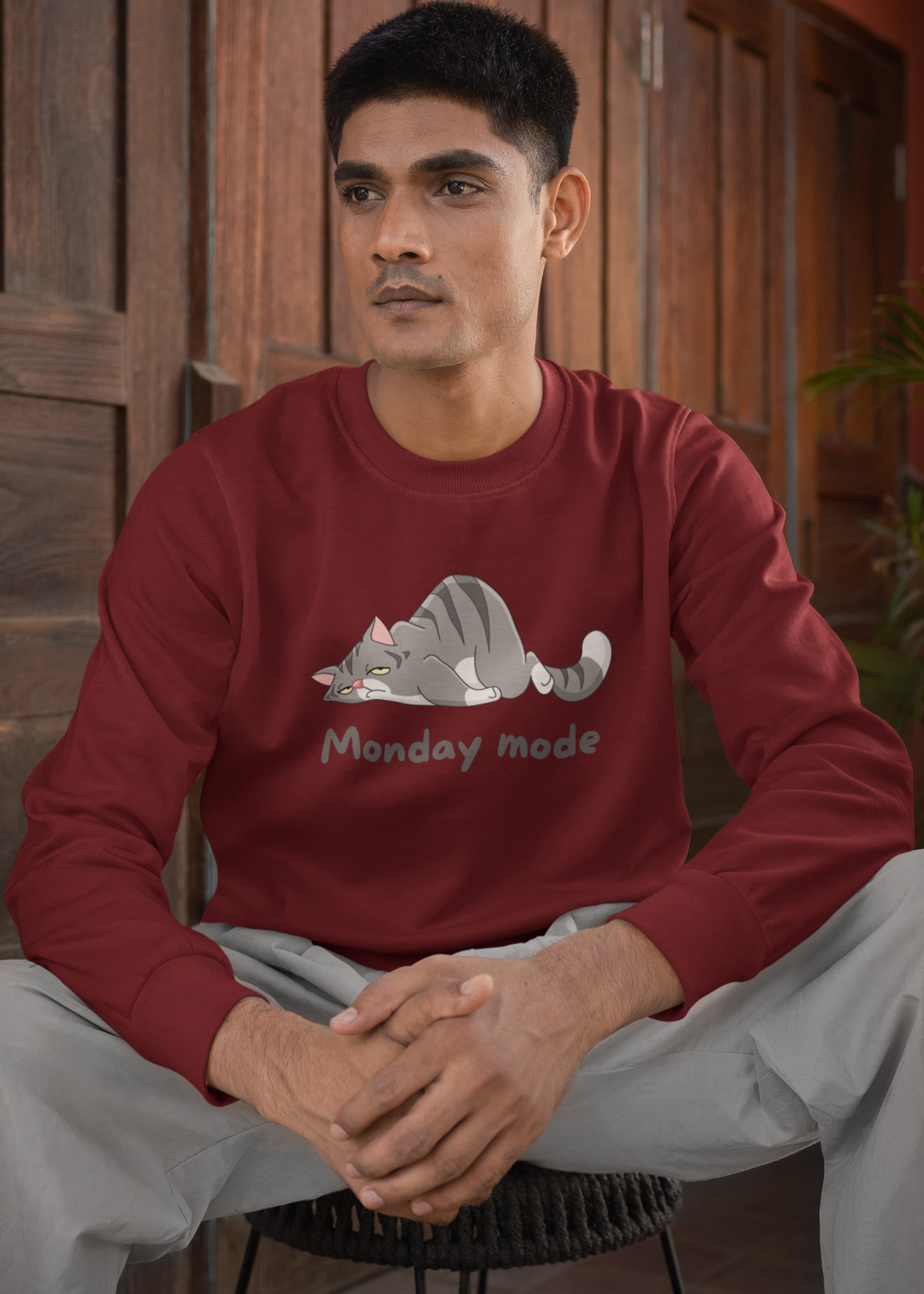 Bilkool Monday Mode Cotton Sweatshirt