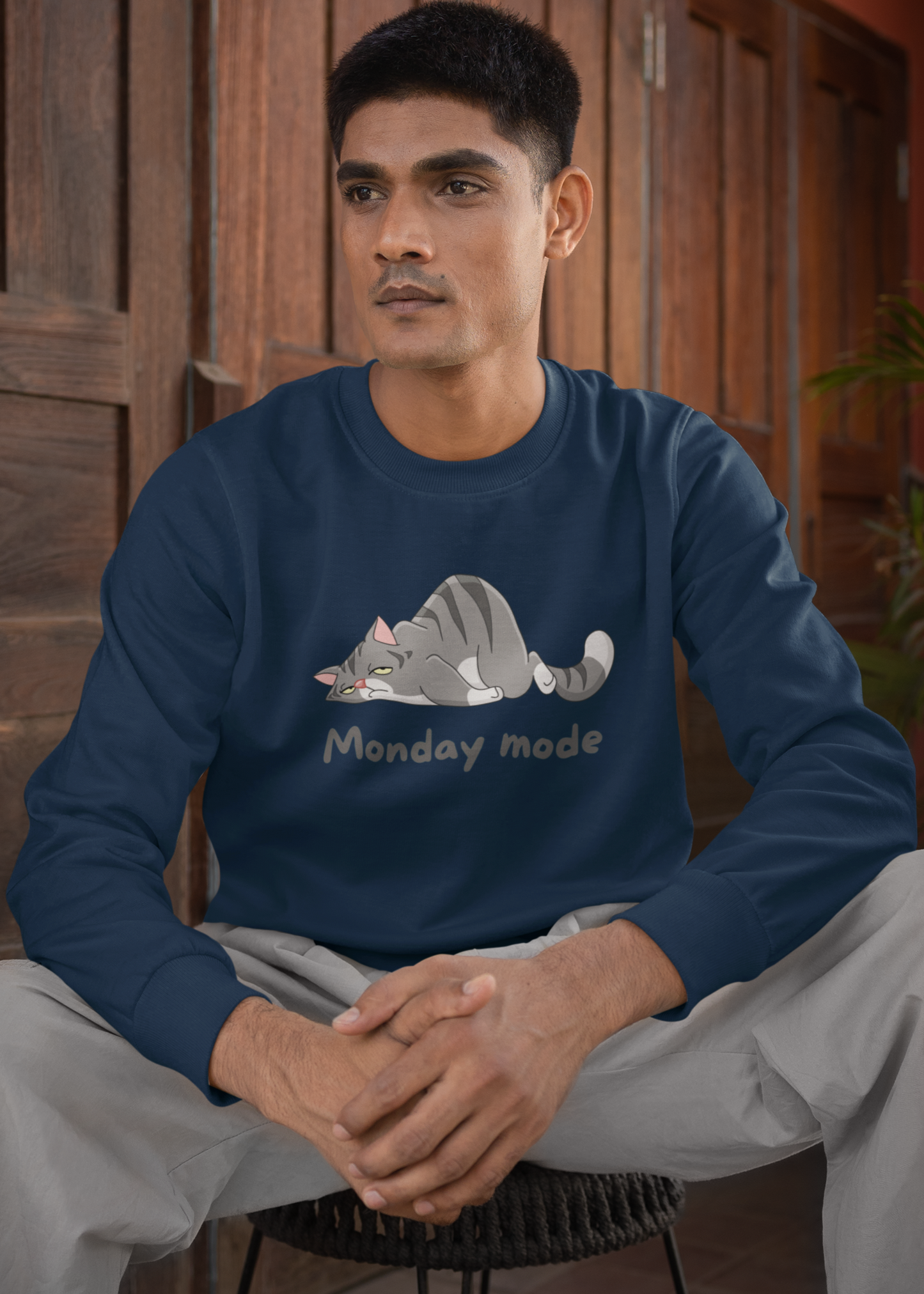 Bilkool Monday Mode Cotton Sweatshirt