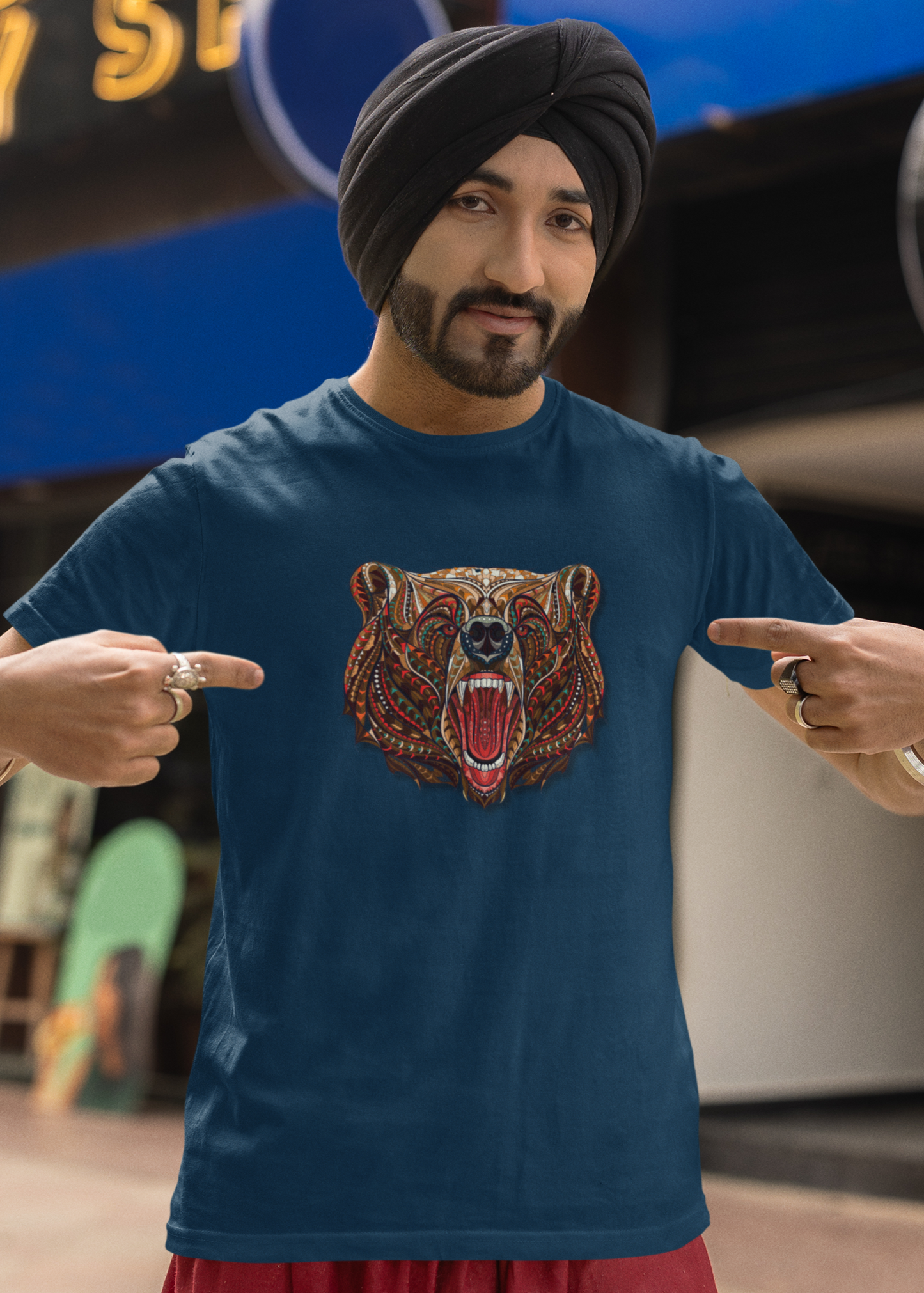 Bilkool Bhag Bhag Bhalu Aaya Oversized T-Shirt