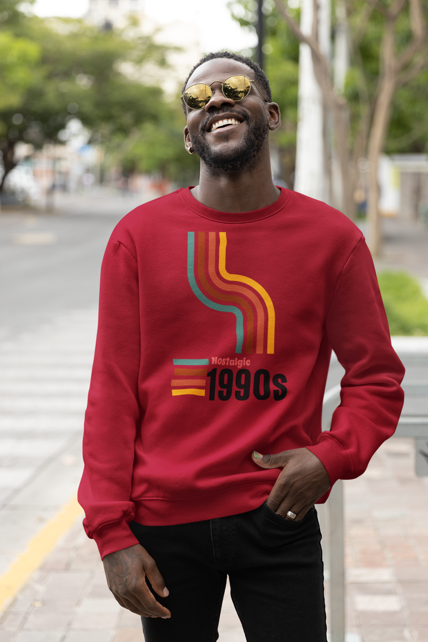 Bilkool Nostalgic 1990s Cotton Sweatshirt