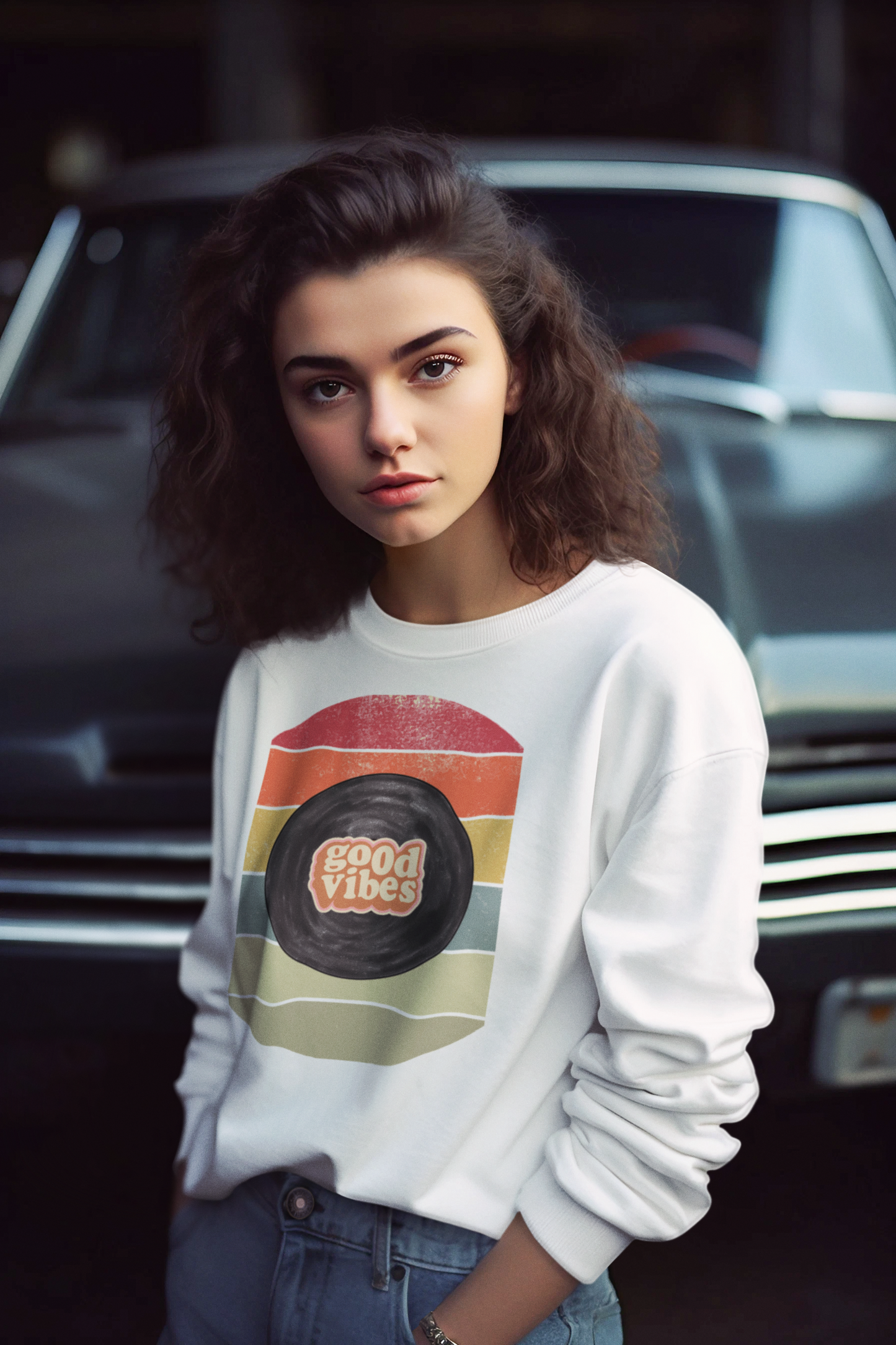 Bilkool Good Vibes Cotton Sweatshirt