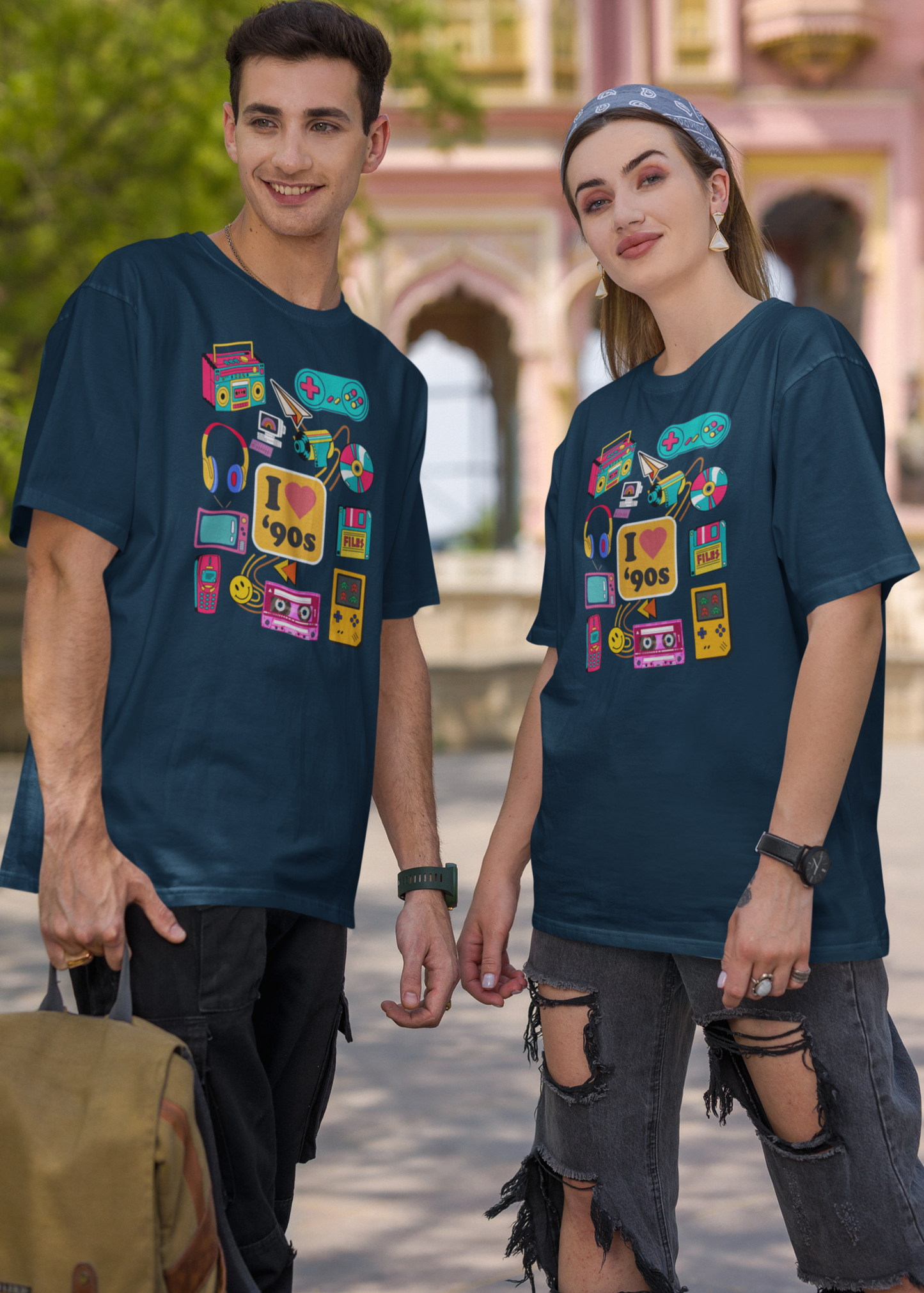 Bilkool I Luv 90s Oversized T-Shirts