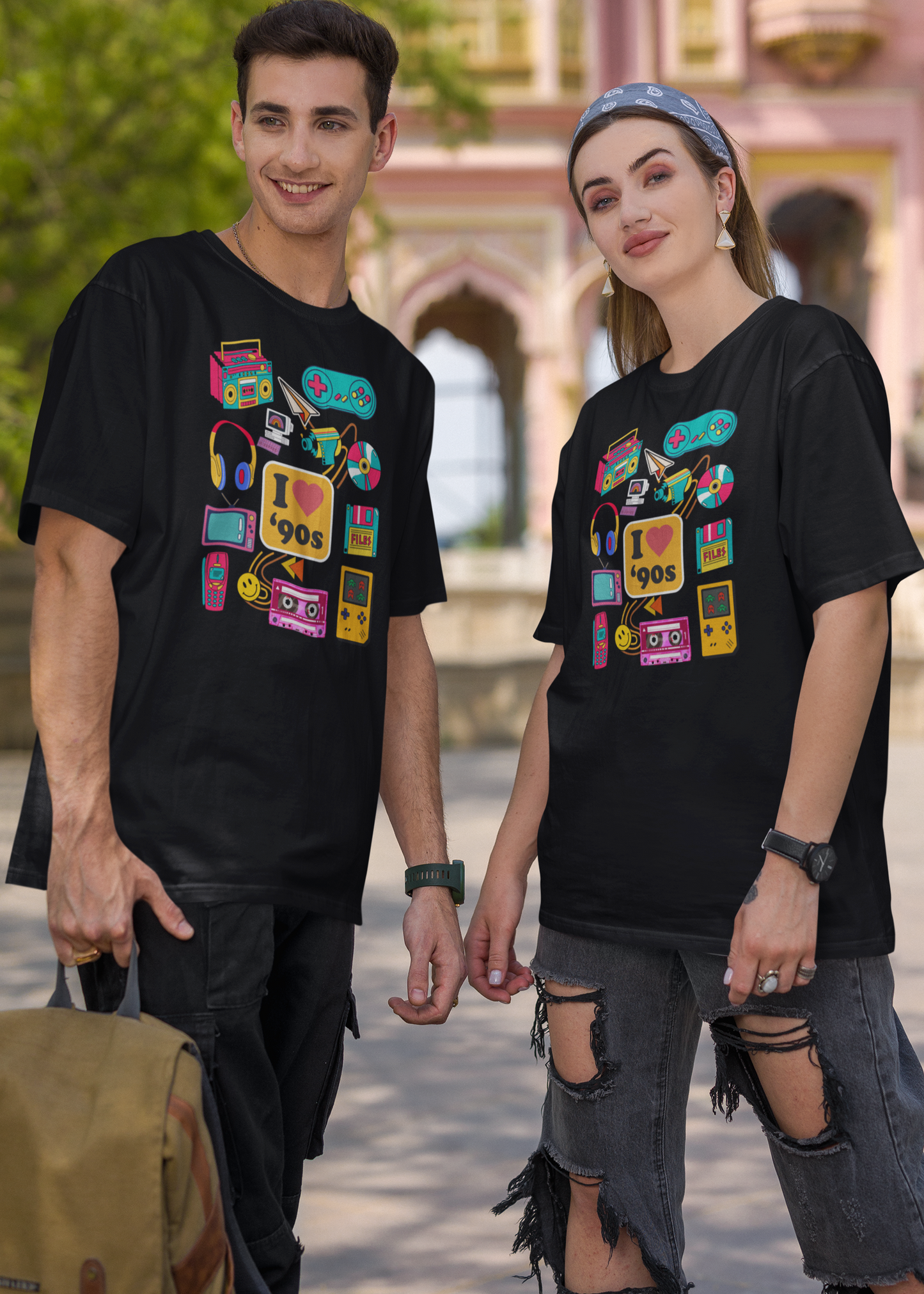 Bilkool I Luv 90s Oversized T-Shirts