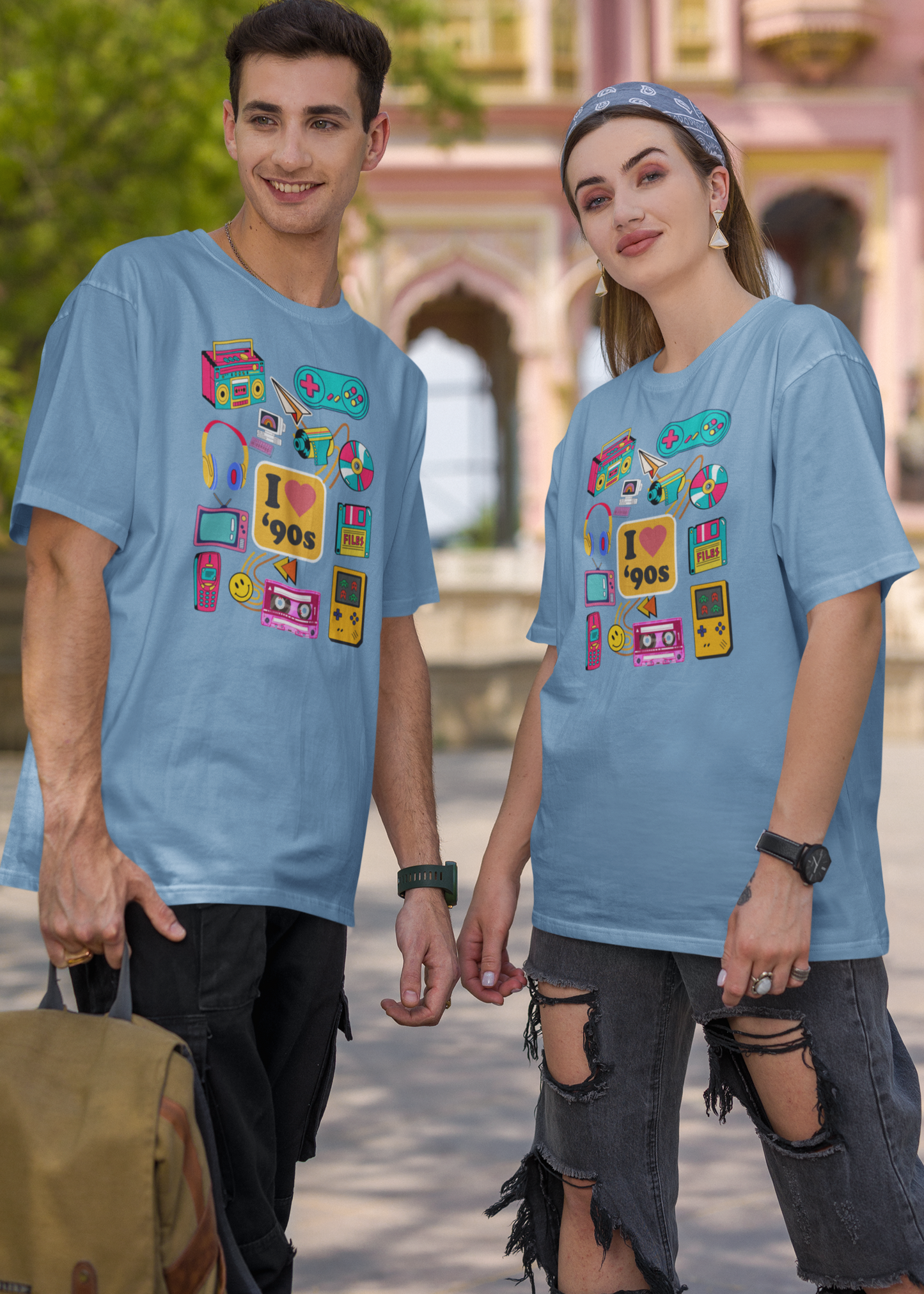 Bilkool I Luv 90s Oversized T-Shirts