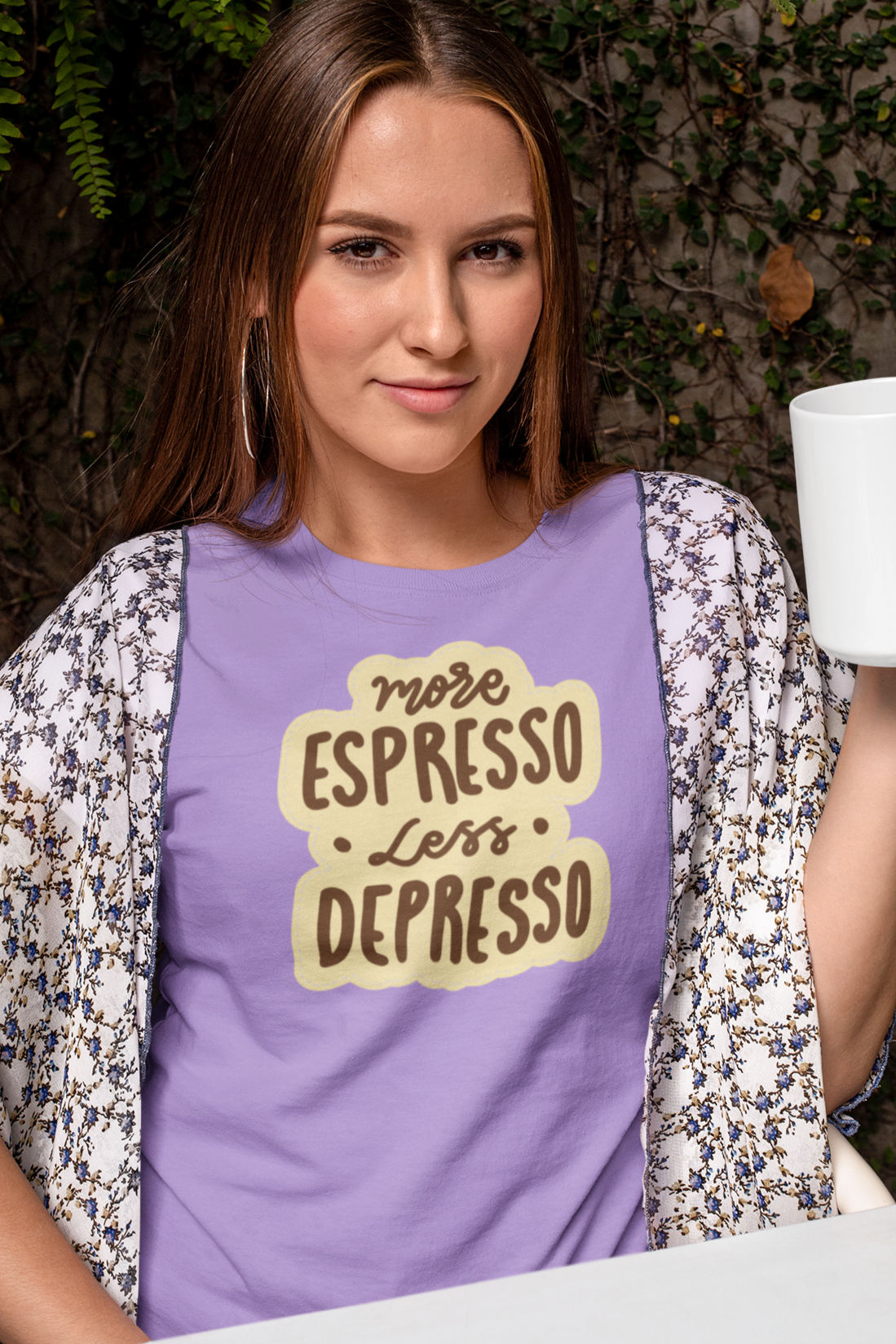 Bilkool Espresso Not Depresso Cotton Half Sleeves T-Shirt