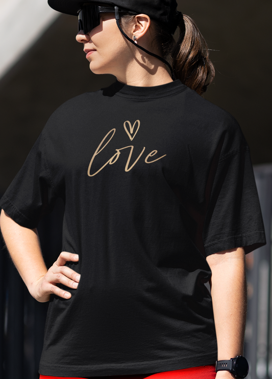 Bilkool Only Love Oversized T-Shirt for Women