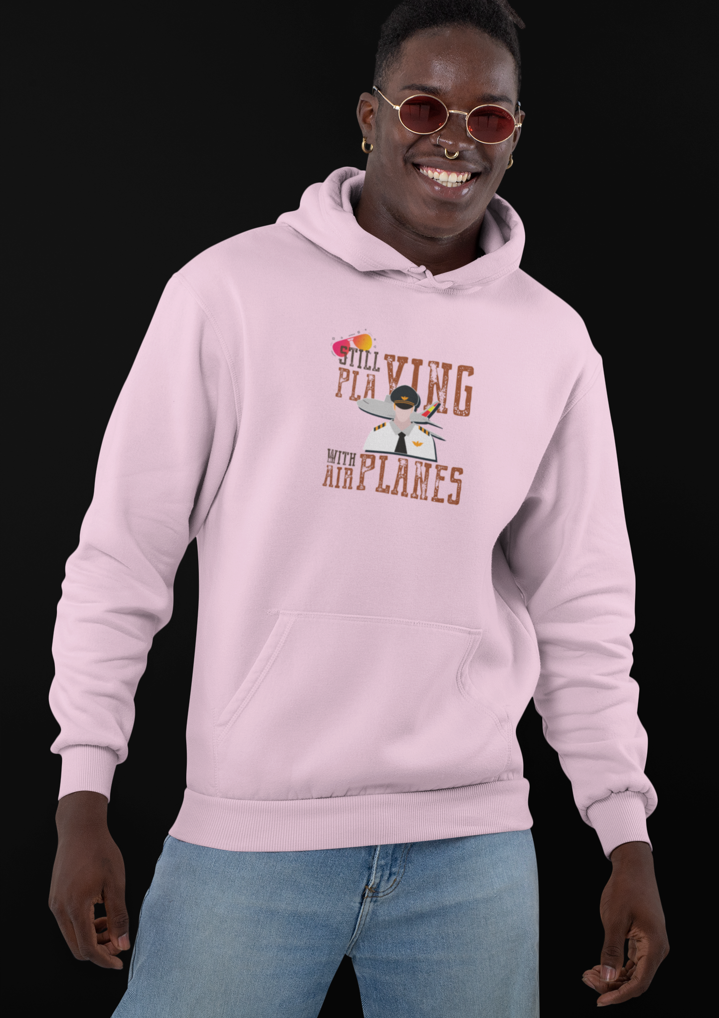 Bilkool Still Playing Planes Cotton Hoodies