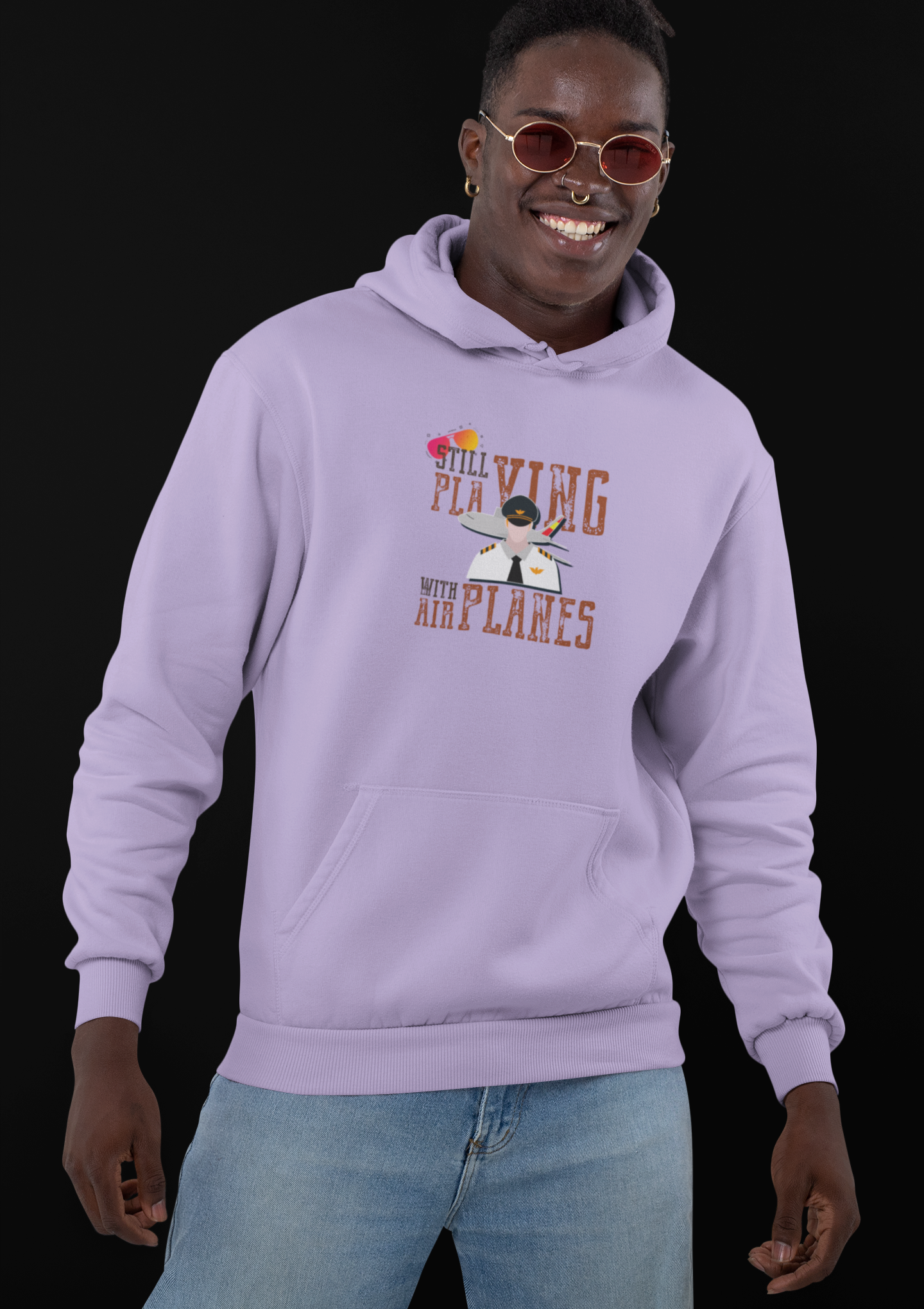 Bilkool Still Playing Planes Cotton Hoodies