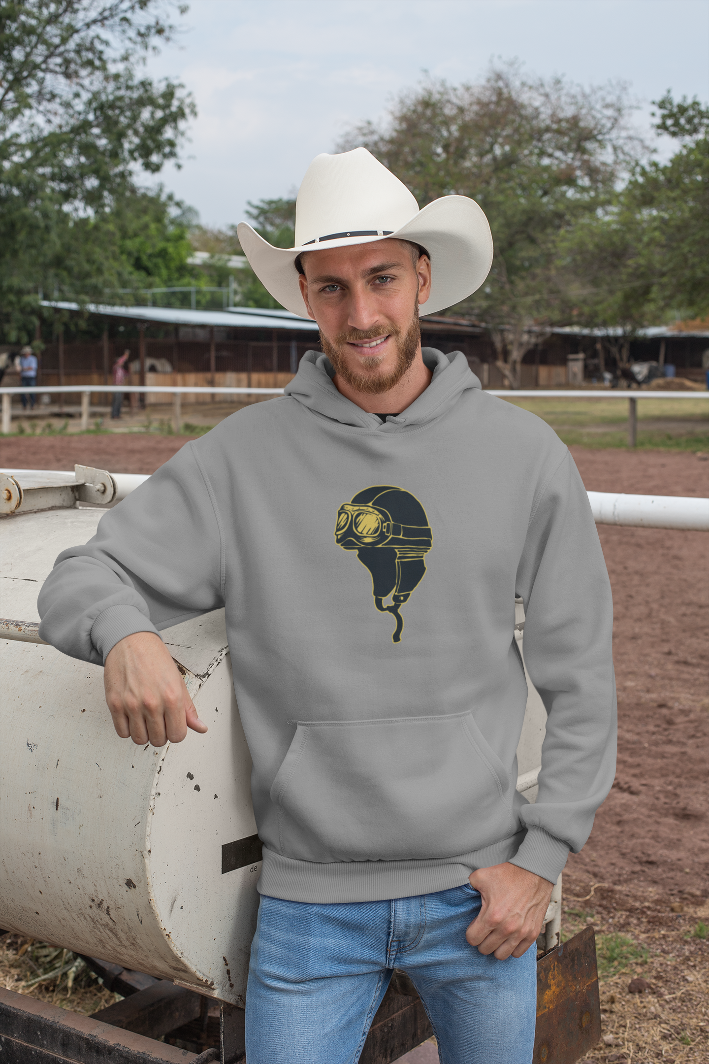 Bilkool Vintage Helmet Cotton Hoodies