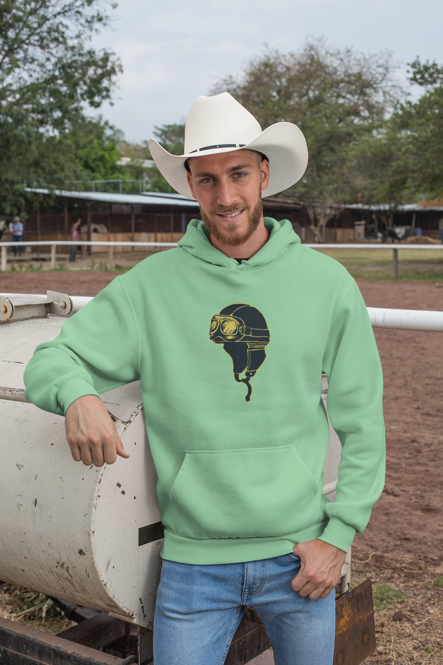 Bilkool Vintage Helmet Cotton Hoodies