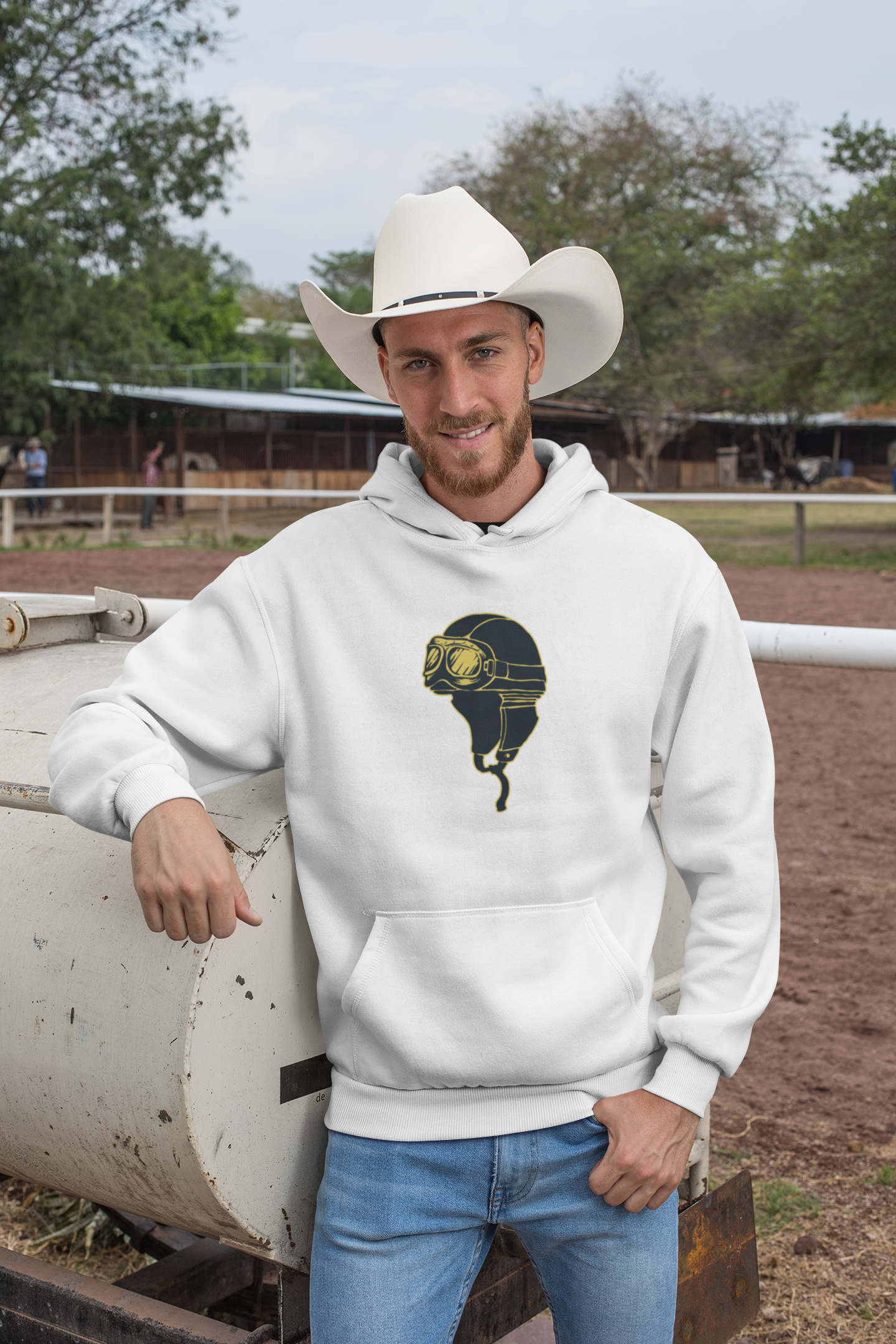 Bilkool Vintage Helmet Cotton Hoodies