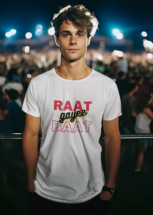 Bilkool Raat Gayee Cotton Half Sleeve T-Shirt