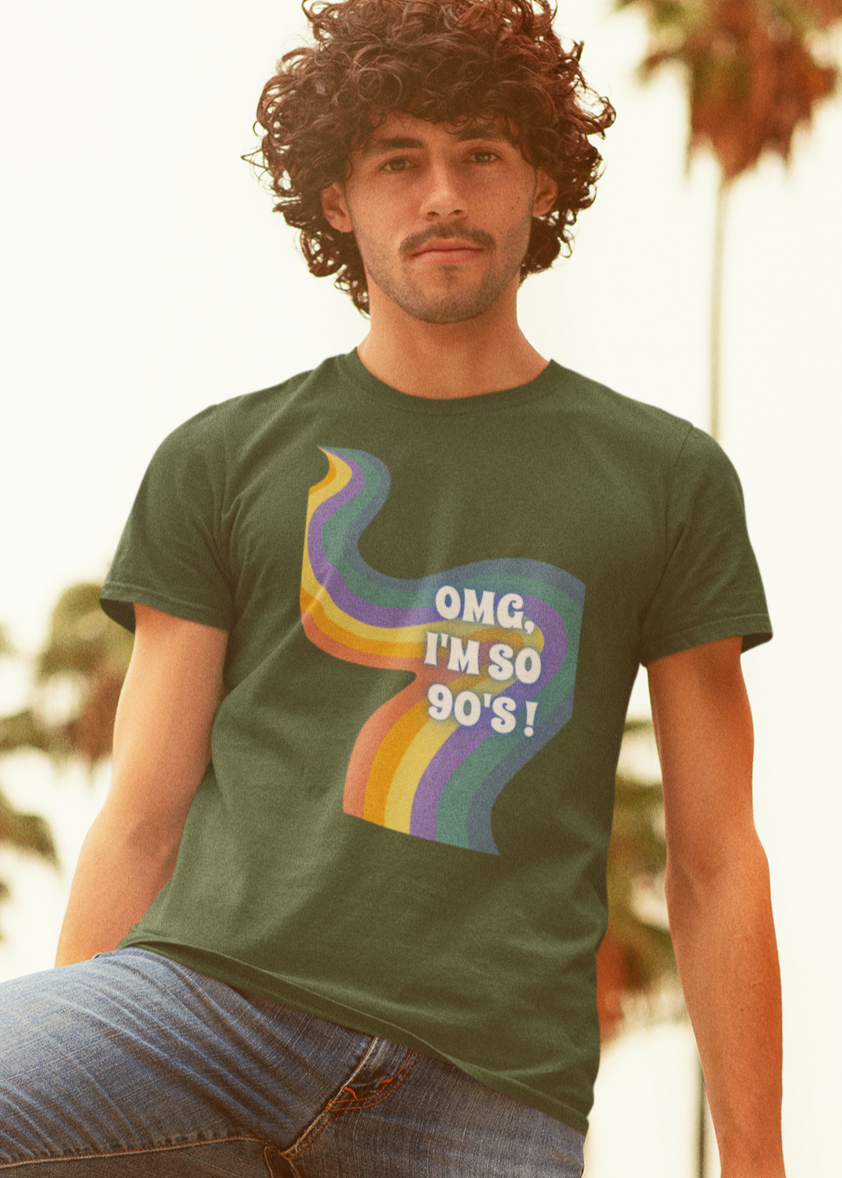 Bilkool OMG I'm So 90s Cotton Half Sleeve T-Shirt