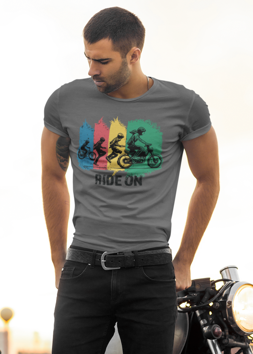 Bilkool Ride On Half Sleeve Cotton T Shirt