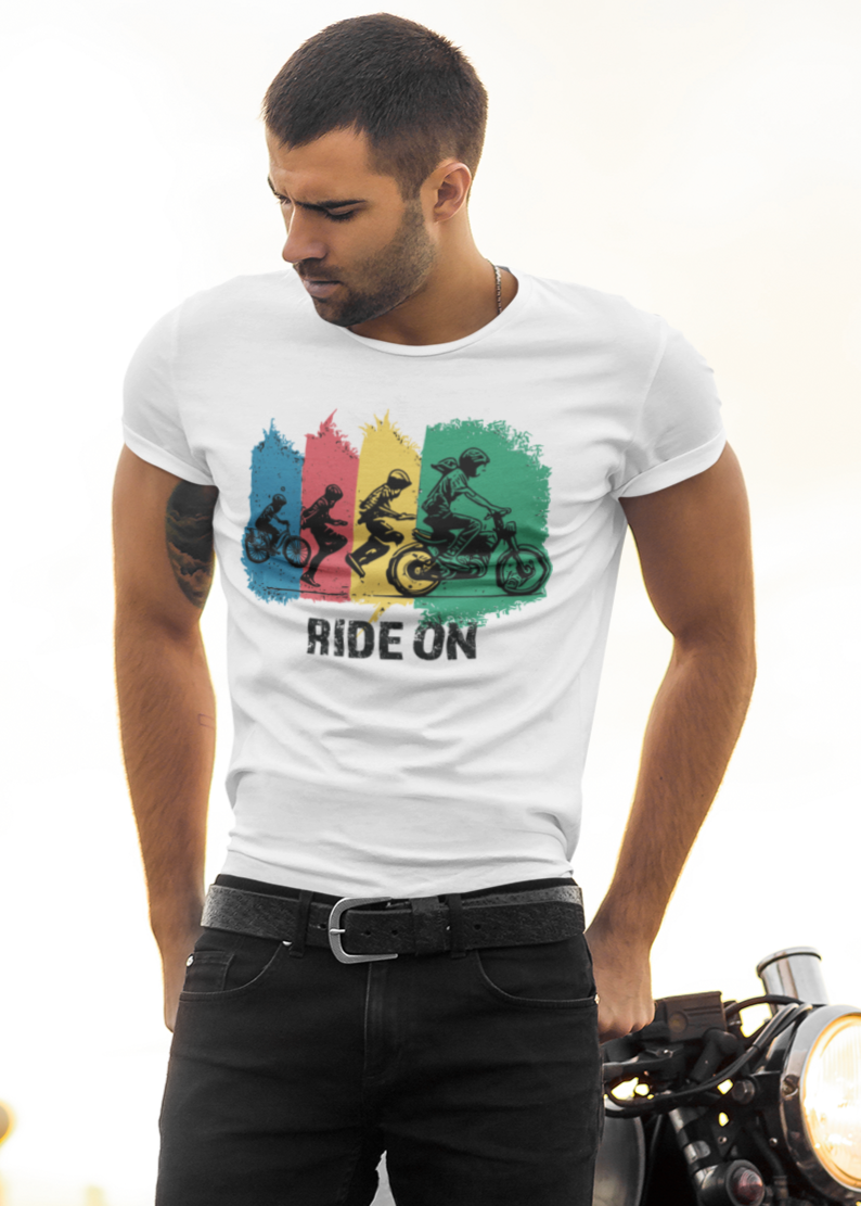 Bilkool Ride On Half Sleeve Cotton T Shirt