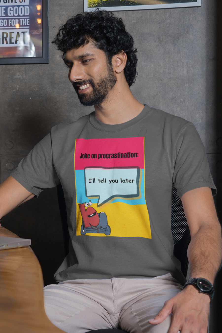 Bilkool Tell You Later Cotton Half Sleeve T-Shirt