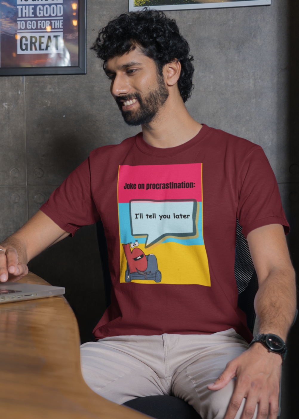 Bilkool Tell You Later Cotton Half Sleeve T-Shirt