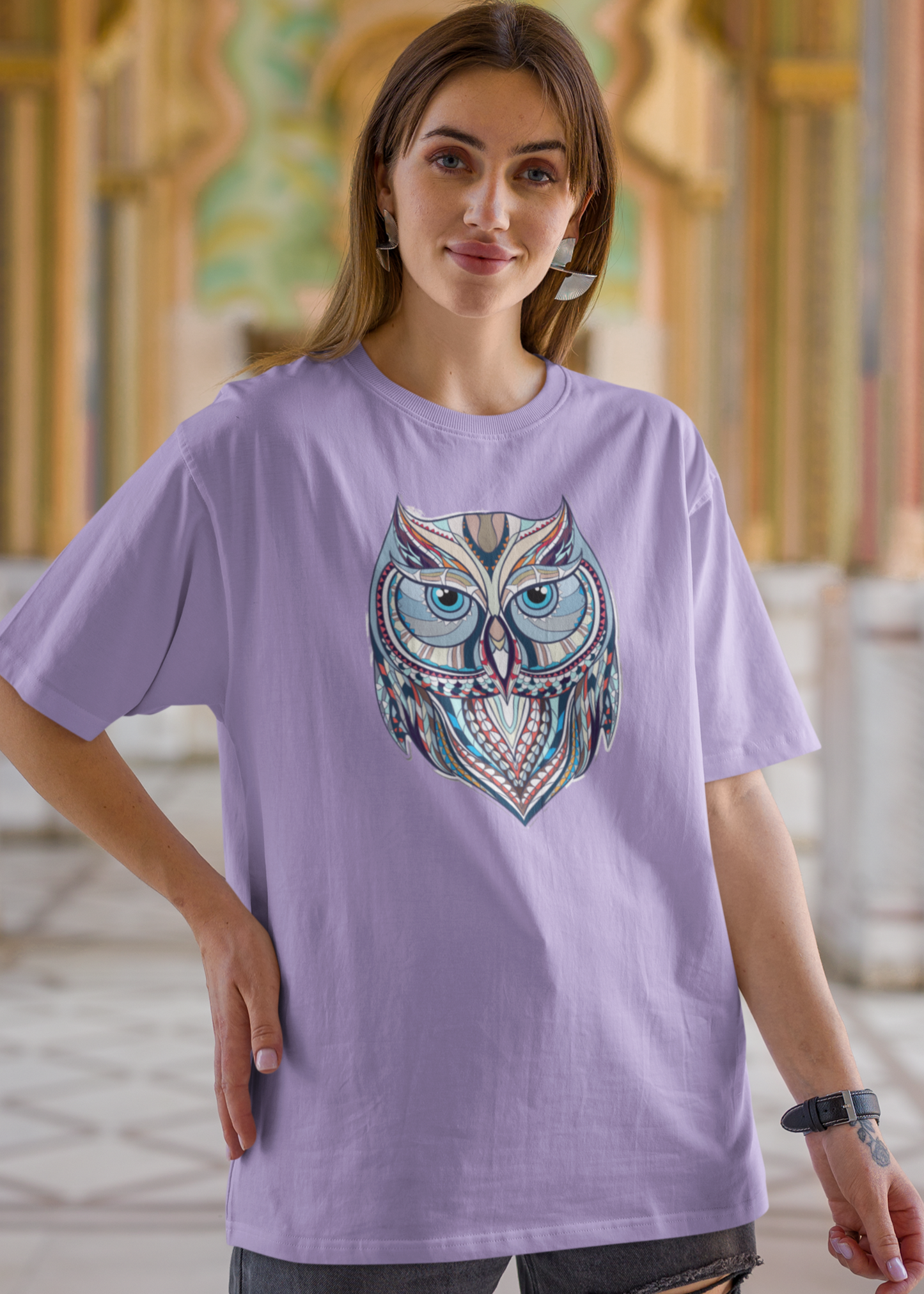 Bilkool Baba Ullu Oversized T-Shirt