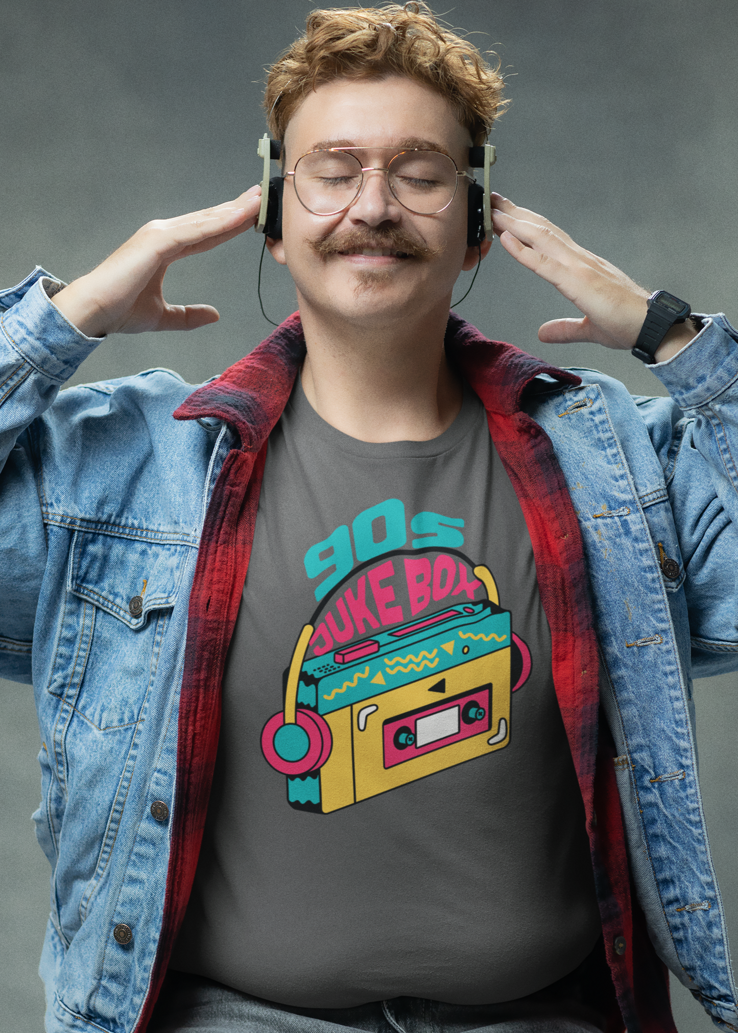 Bilkool 90's Juke Box Cotton Half Sleeve T-Shirt