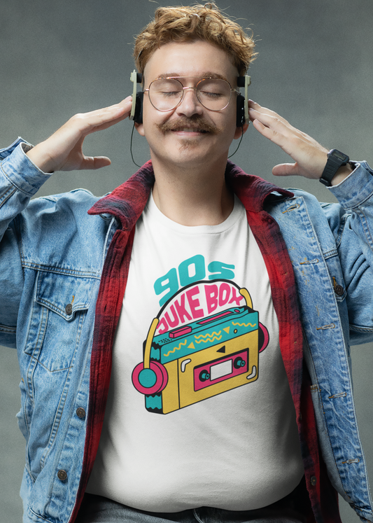 Bilkool 90's Juke Box Cotton Half Sleeve T-Shirt