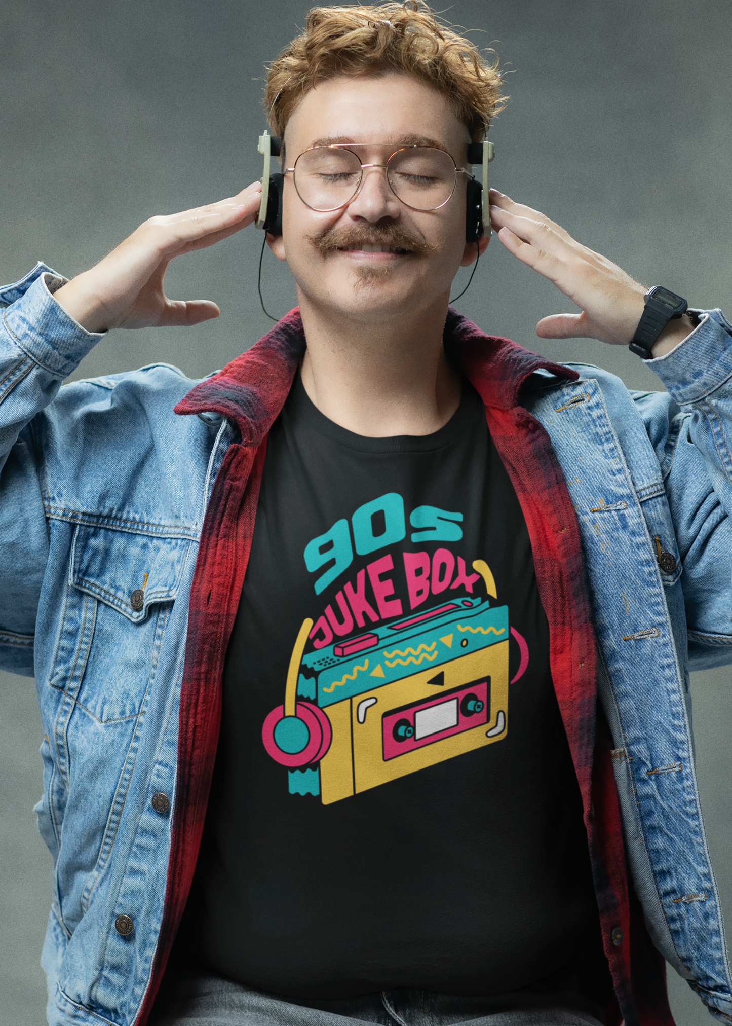 Bilkool 90's Juke Box Cotton Half Sleeve T-Shirt