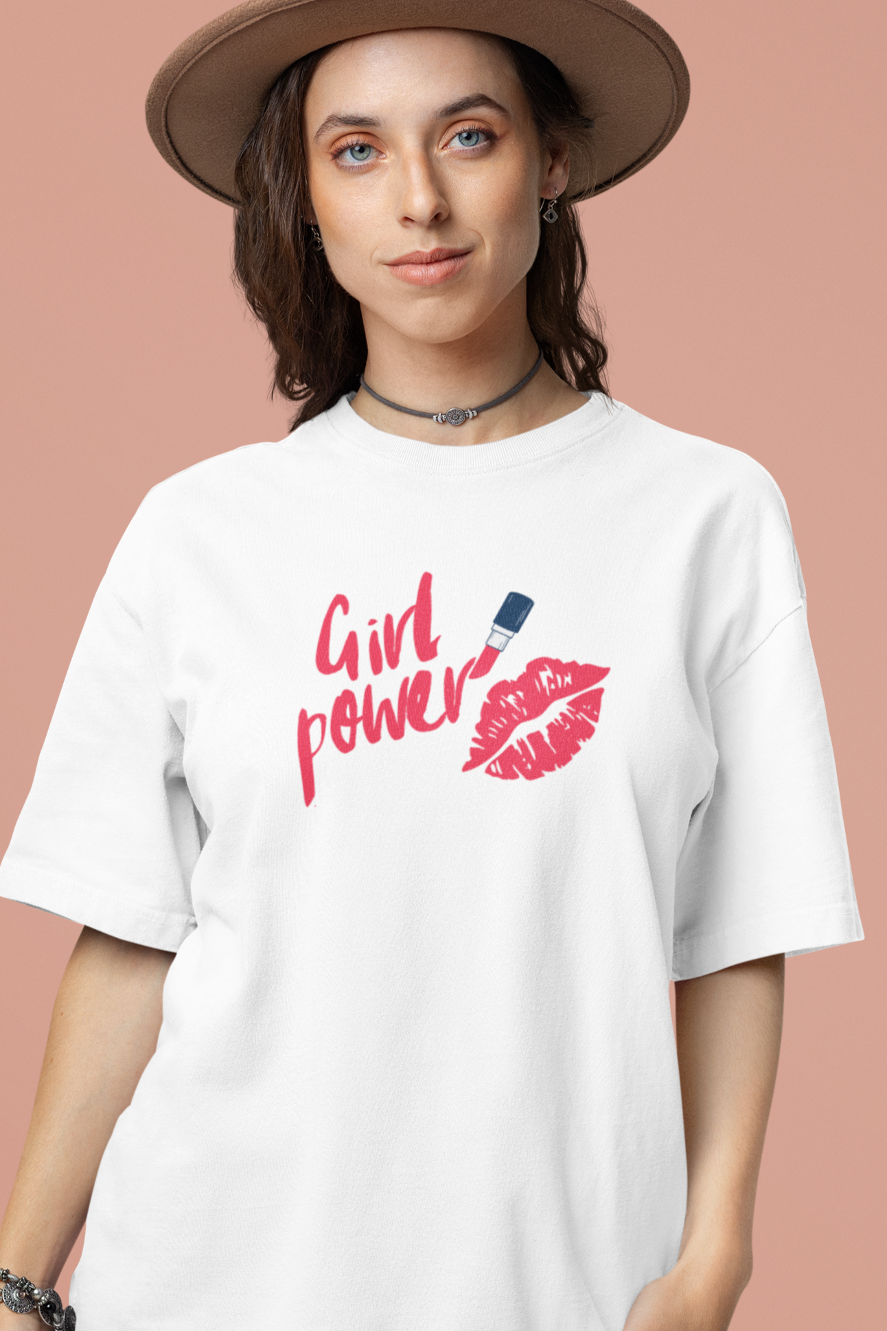 Bilkool Girl Power Oversized T-Shirt Design for Women