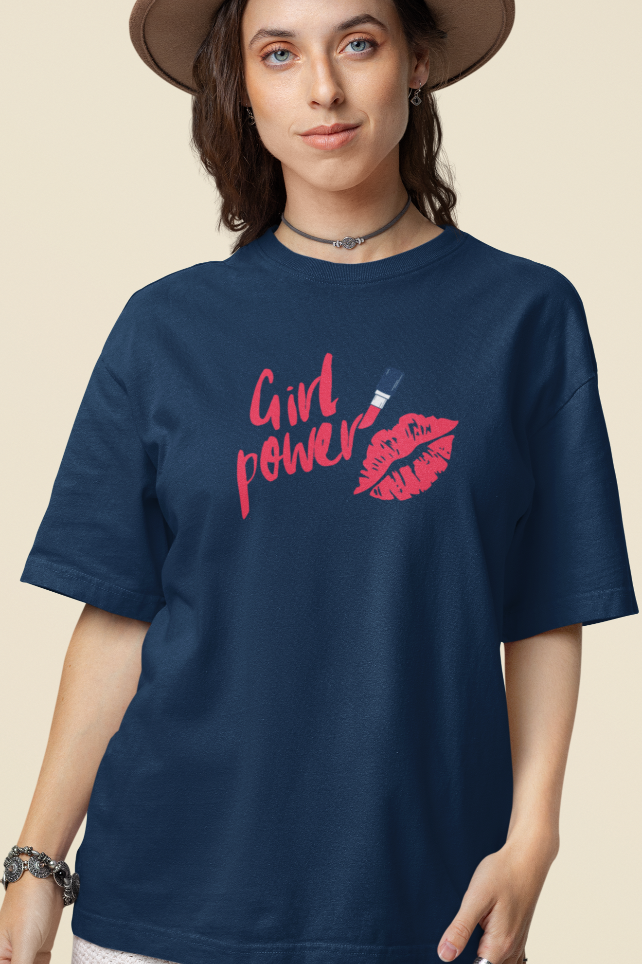 Bilkool Girl Power Oversized T-Shirt Design for Women