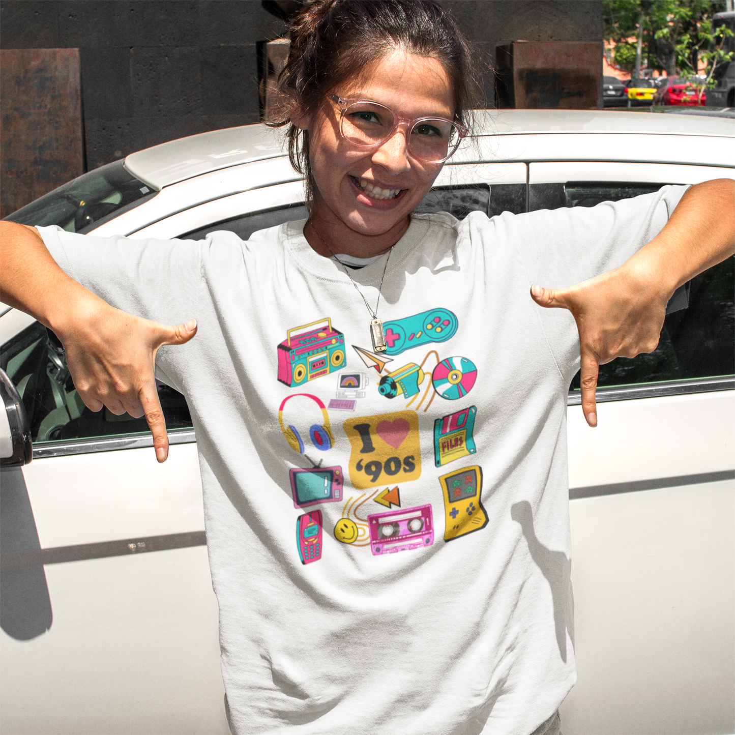 Bilkool I Luv 90s Oversized T-Shirts