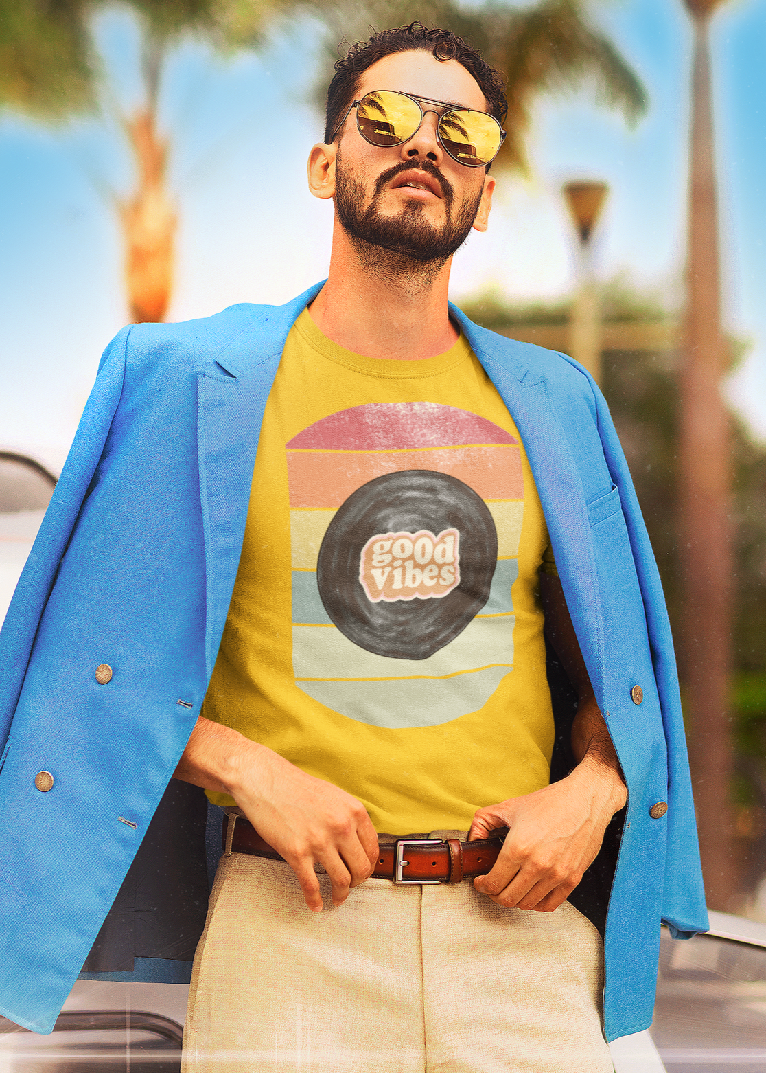 Bilkool Good Vibes Cotton Half Sleeve T-Shirt