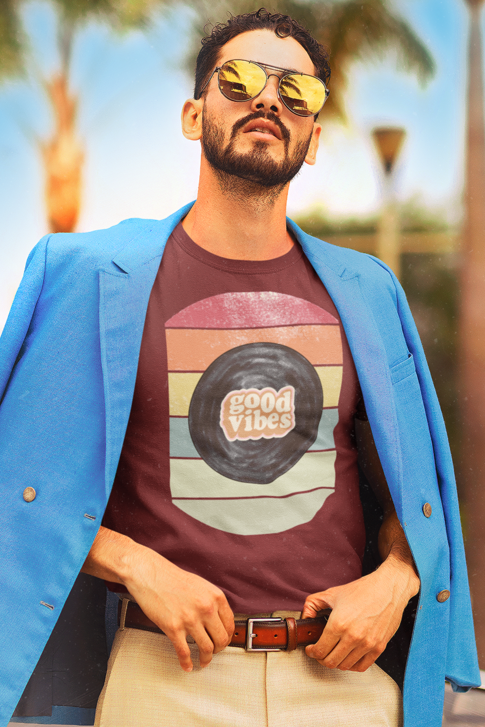 Bilkool Good Vibes Cotton Half Sleeve T-Shirt