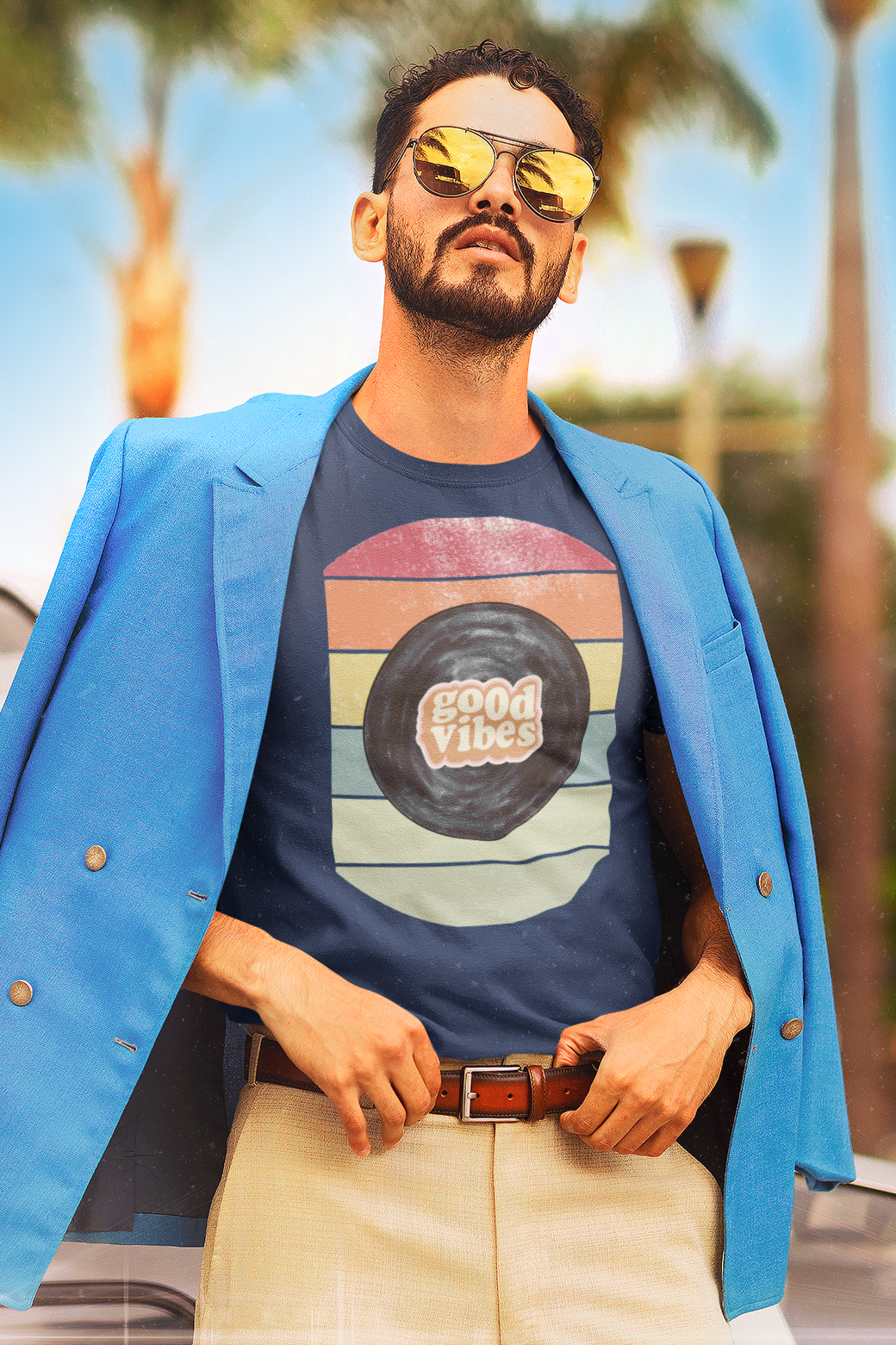 Bilkool Good Vibes Cotton Half Sleeve T-Shirt