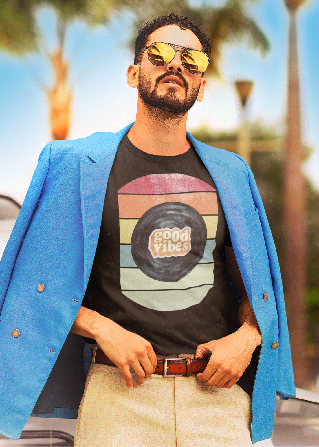 Bilkool Good Vibes Cotton Half Sleeve T-Shirt