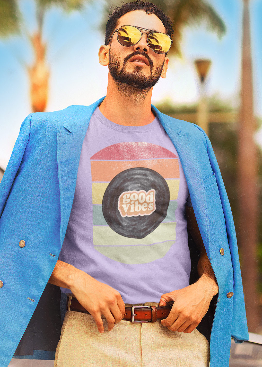 Bilkool Good Vibes Cotton Half Sleeve T-Shirt