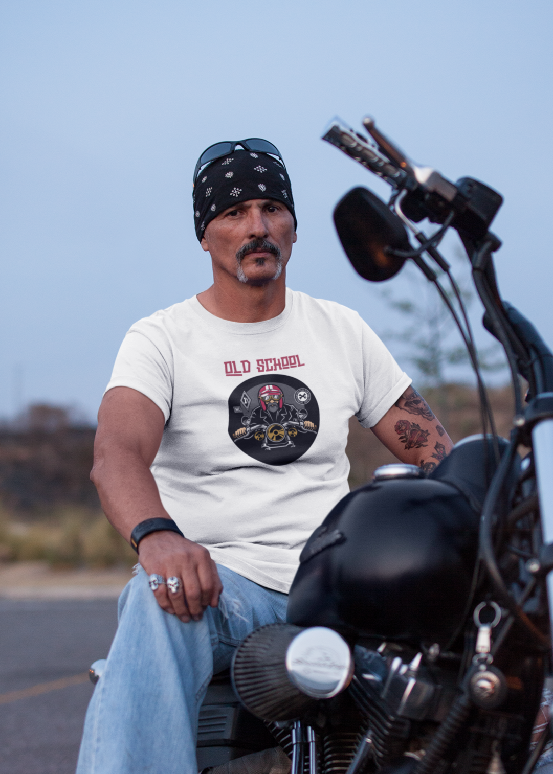 Bilkool Old School Biker Cotton T-shirt