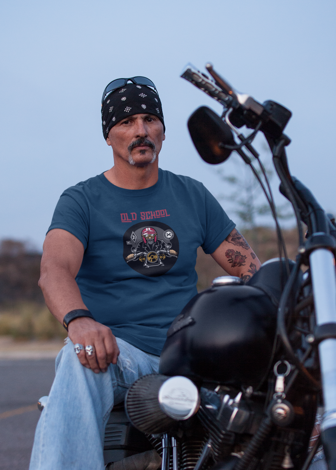 Bilkool Old School Biker Cotton T-shirt