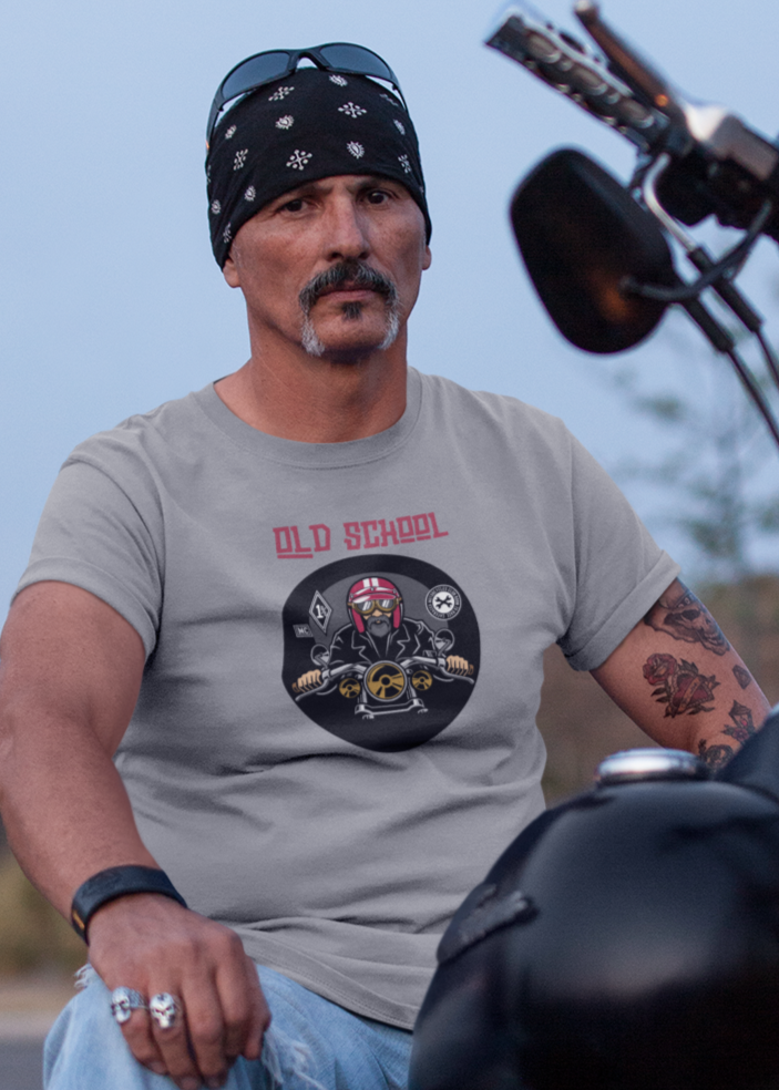 Bilkool Old School Biker Cotton T-shirt
