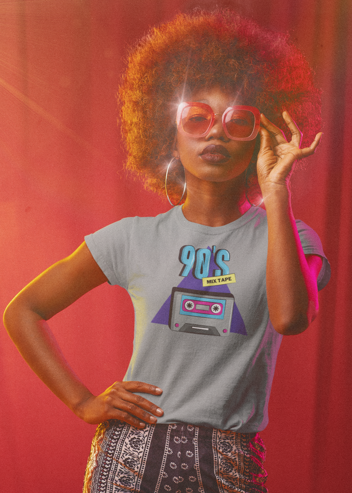 Bilkool 90's Mix Tape Cotton Half Sleeve T-Shirt