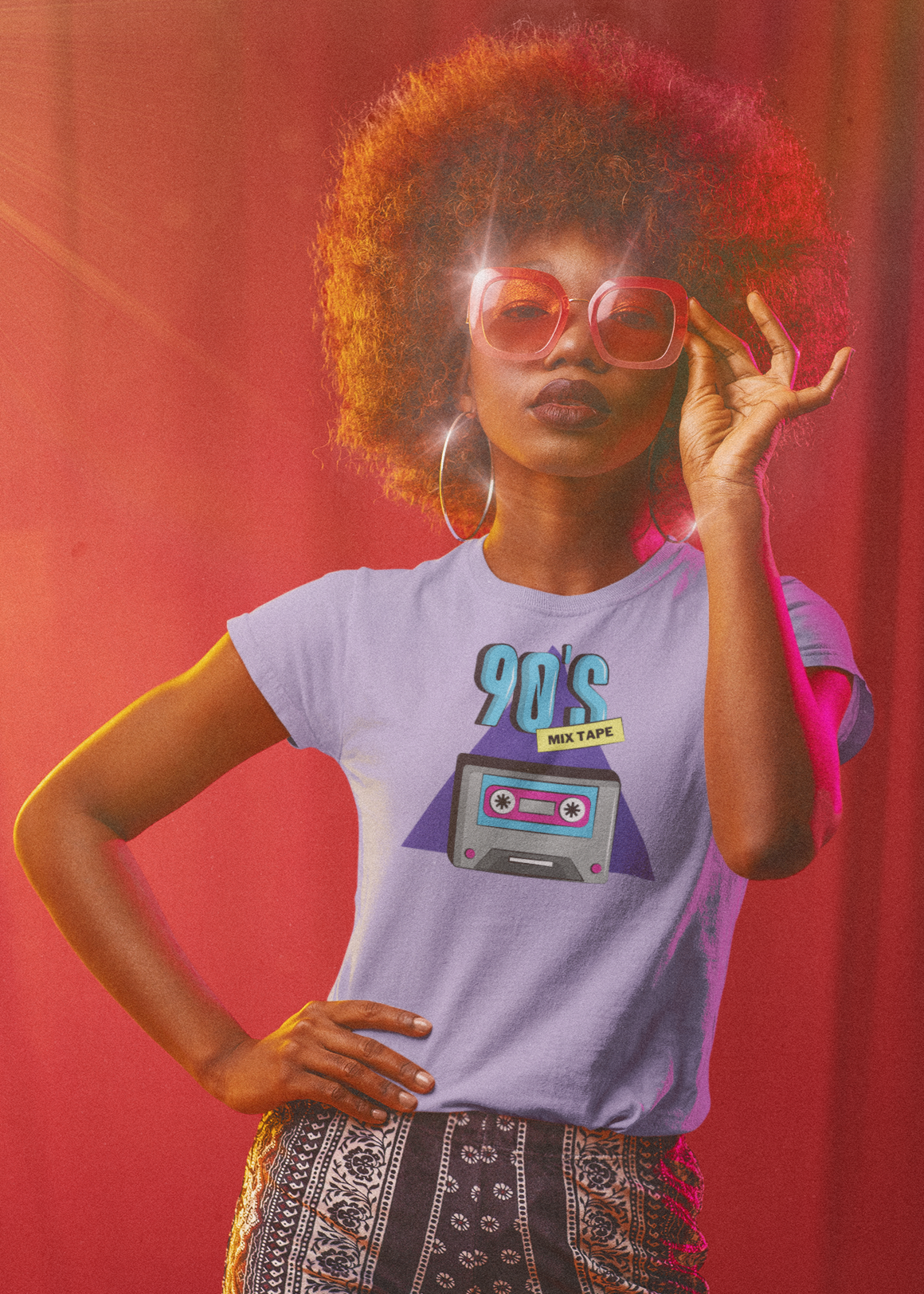 Bilkool 90's Mix Tape Cotton Half Sleeve T-Shirt