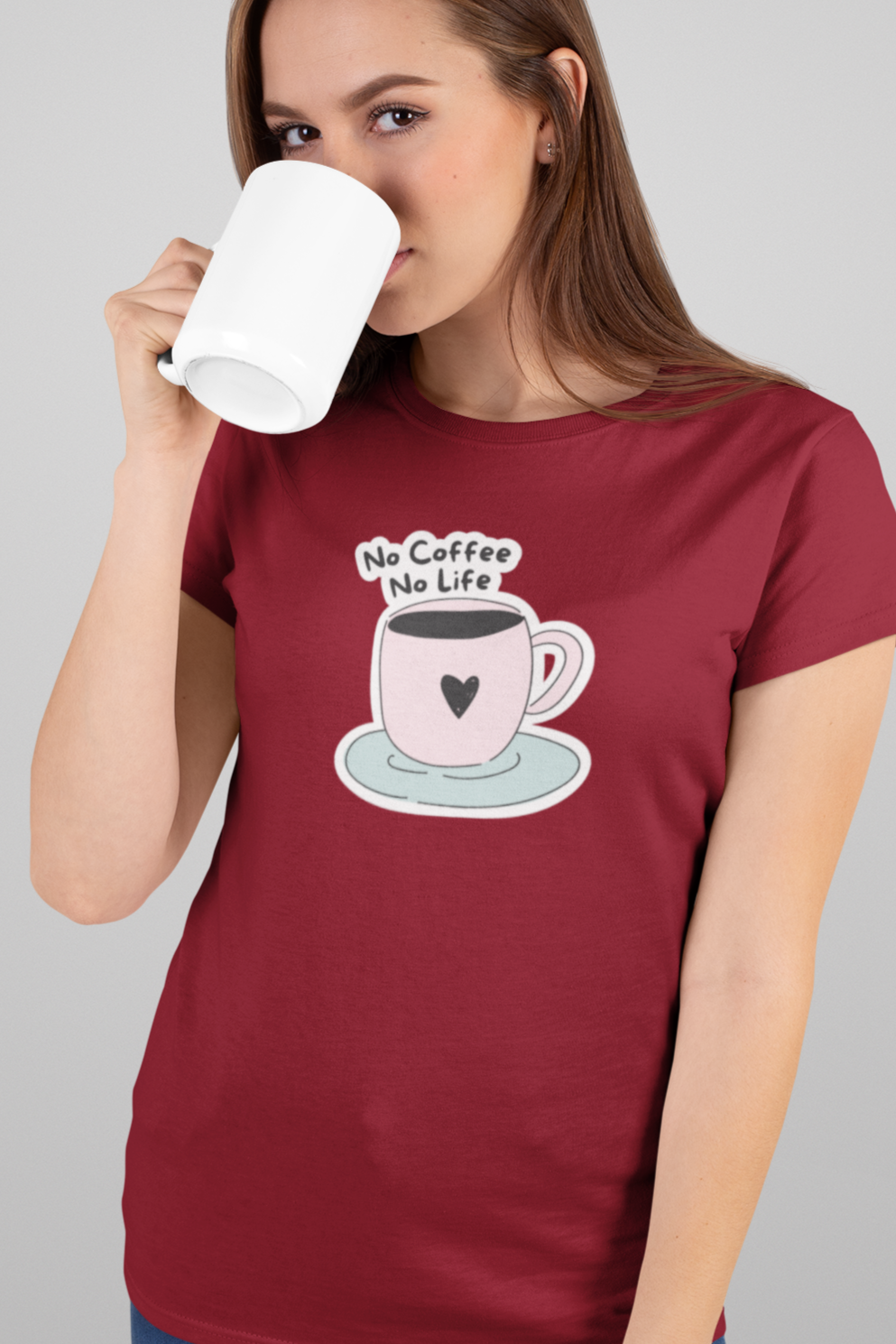 Bilkool Coffee Life Cotton Half Sleeve T-Shirt for Women
