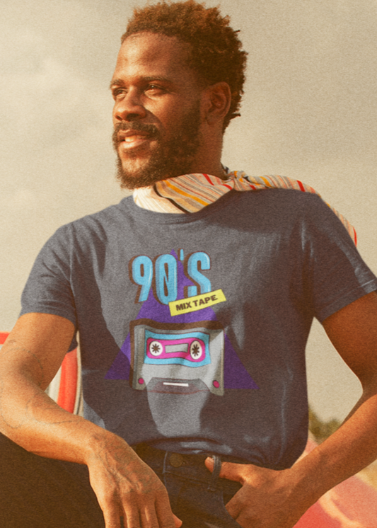 Bilkool 90's Mix Tape Cotton Half Sleeve T-Shirt