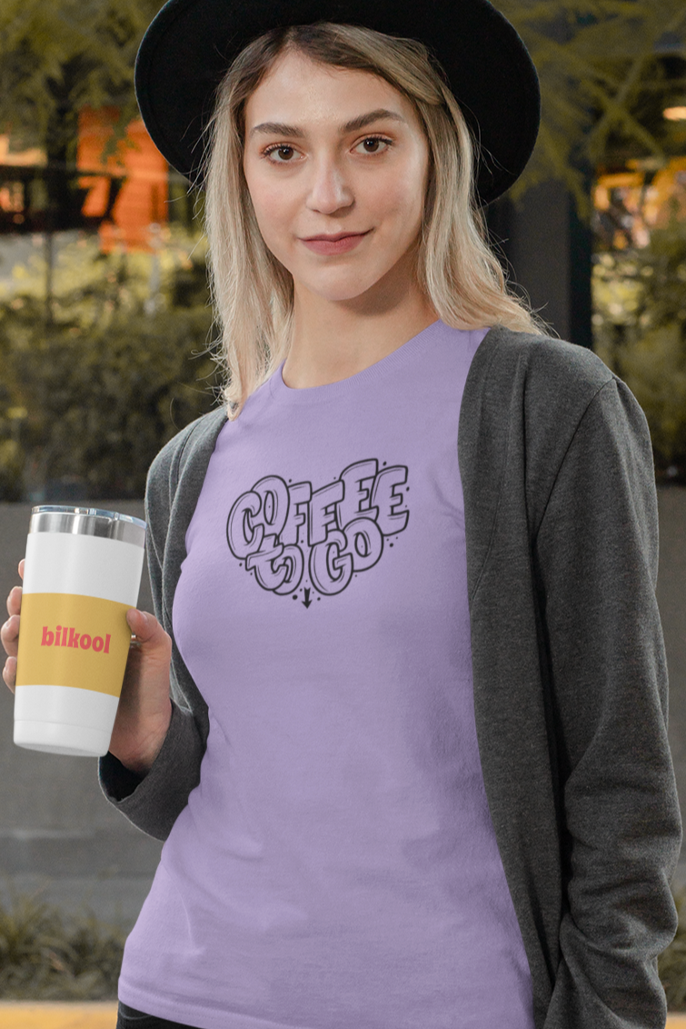 Bilkool Coffee to Go Cotton Half Sleeve T-Shirt