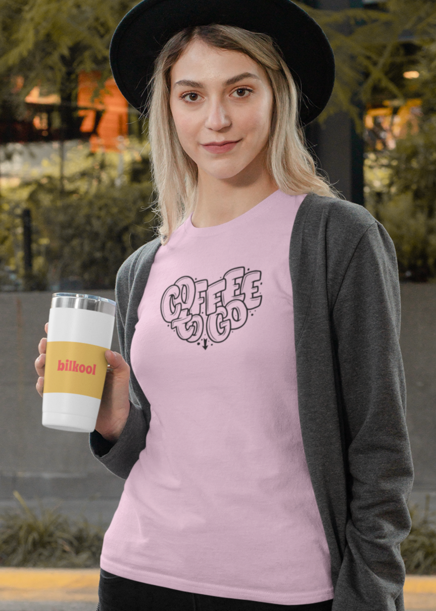 Bilkool Coffee to Go Cotton Half Sleeve T-Shirt