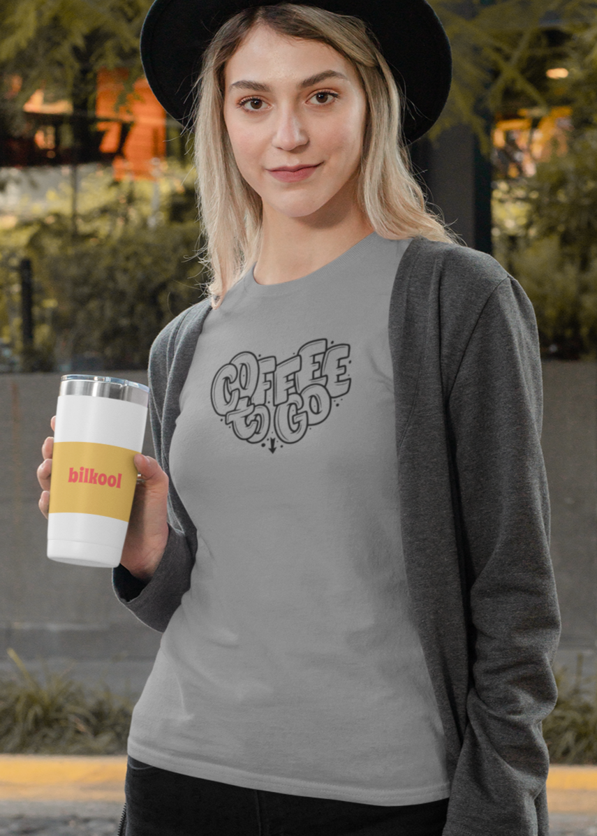 Bilkool Coffee to Go Cotton Half Sleeve T-Shirt