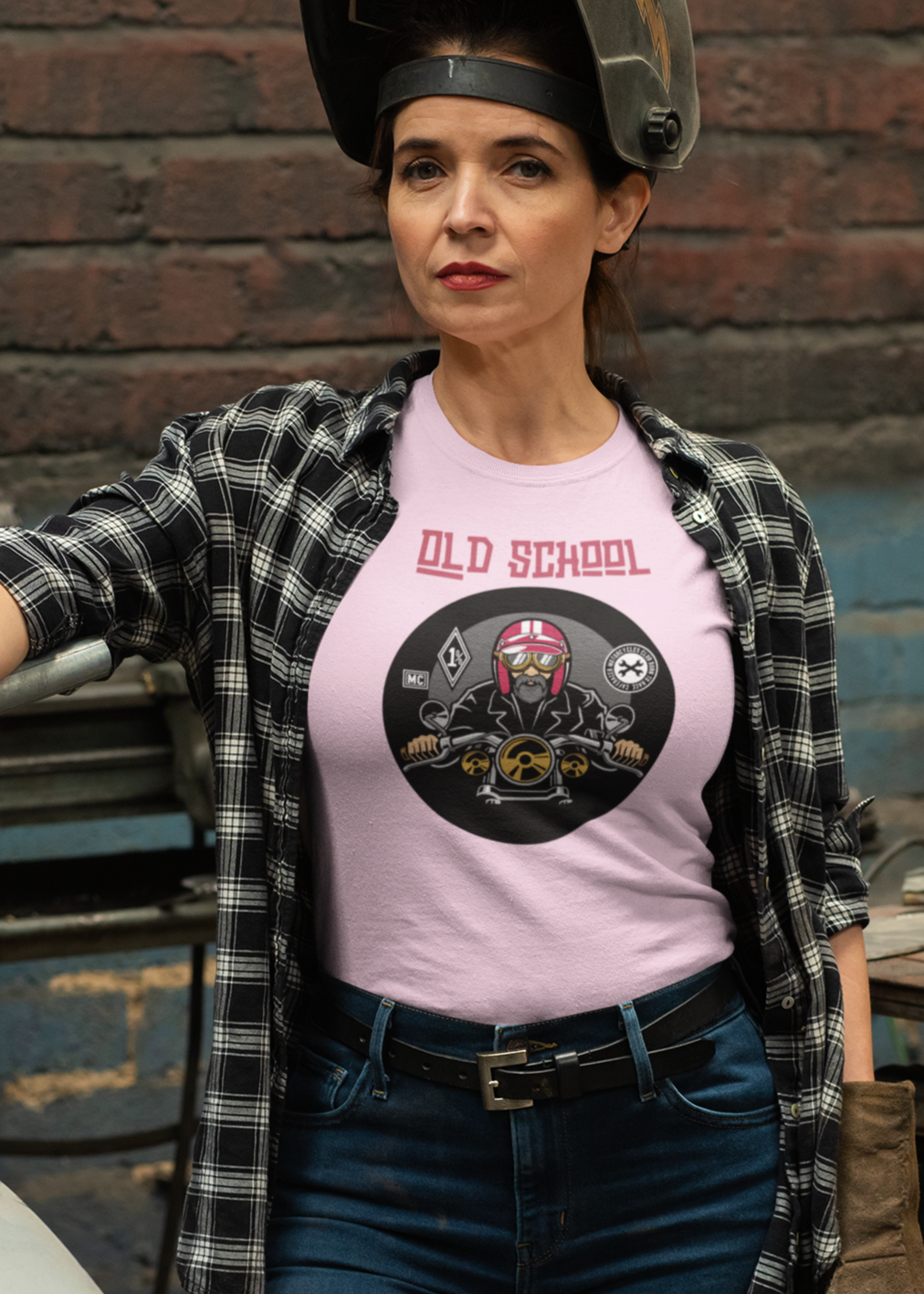 Bilkool Old School Biker Cotton T-shirt