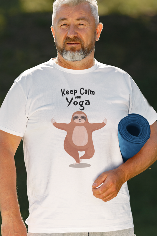 Bilkool Calm Yoga Cotton Half Sleeve T-Shirt