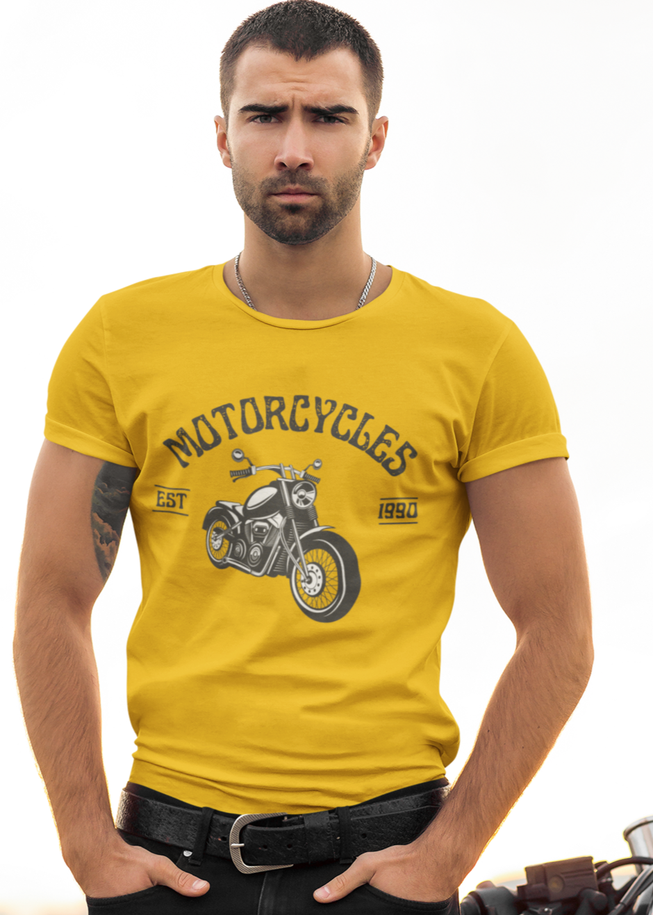 Bilkool Retro Rider Cotton Half Sleeve T-Shirt